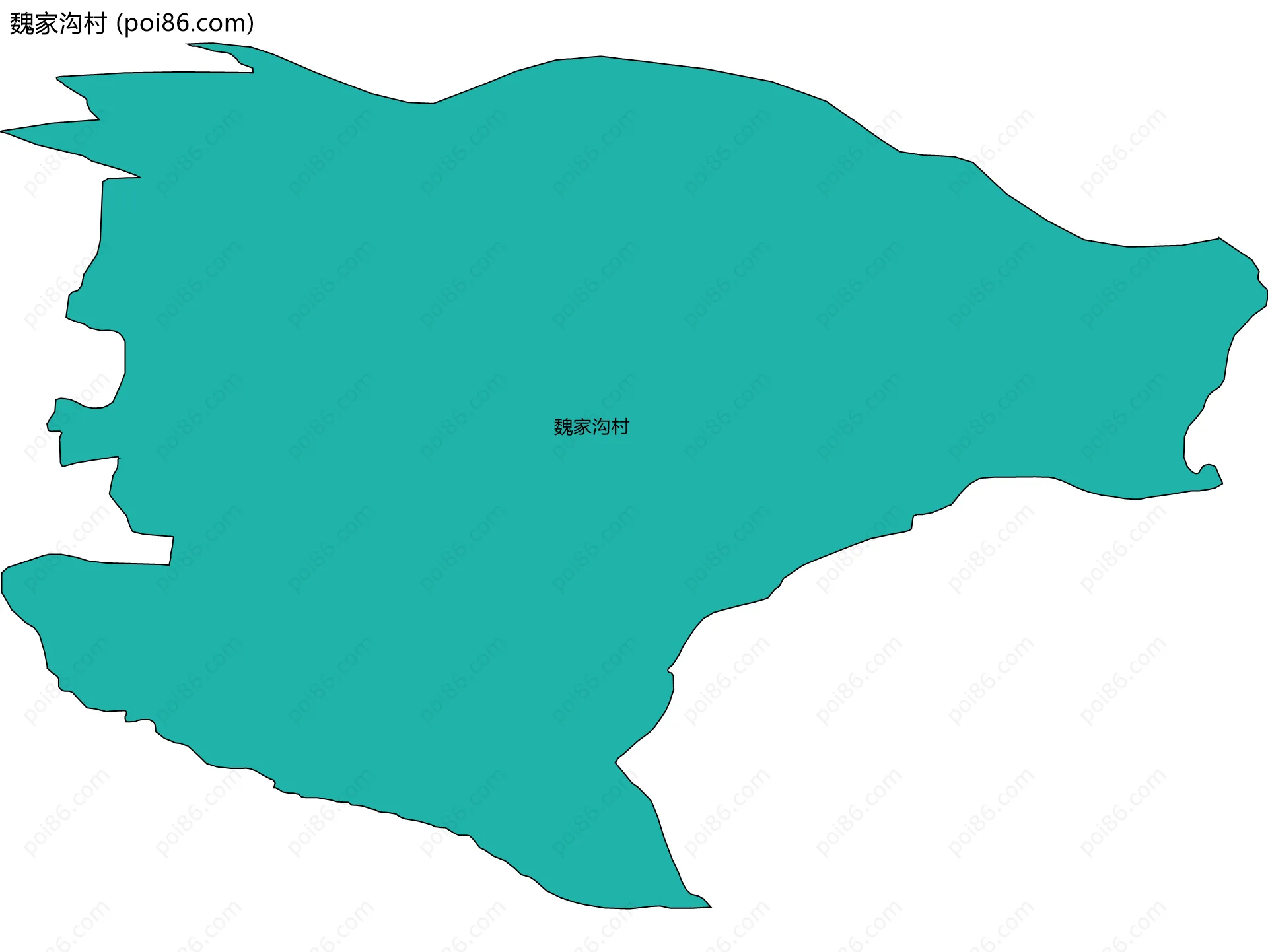魏家沟村边界地图
