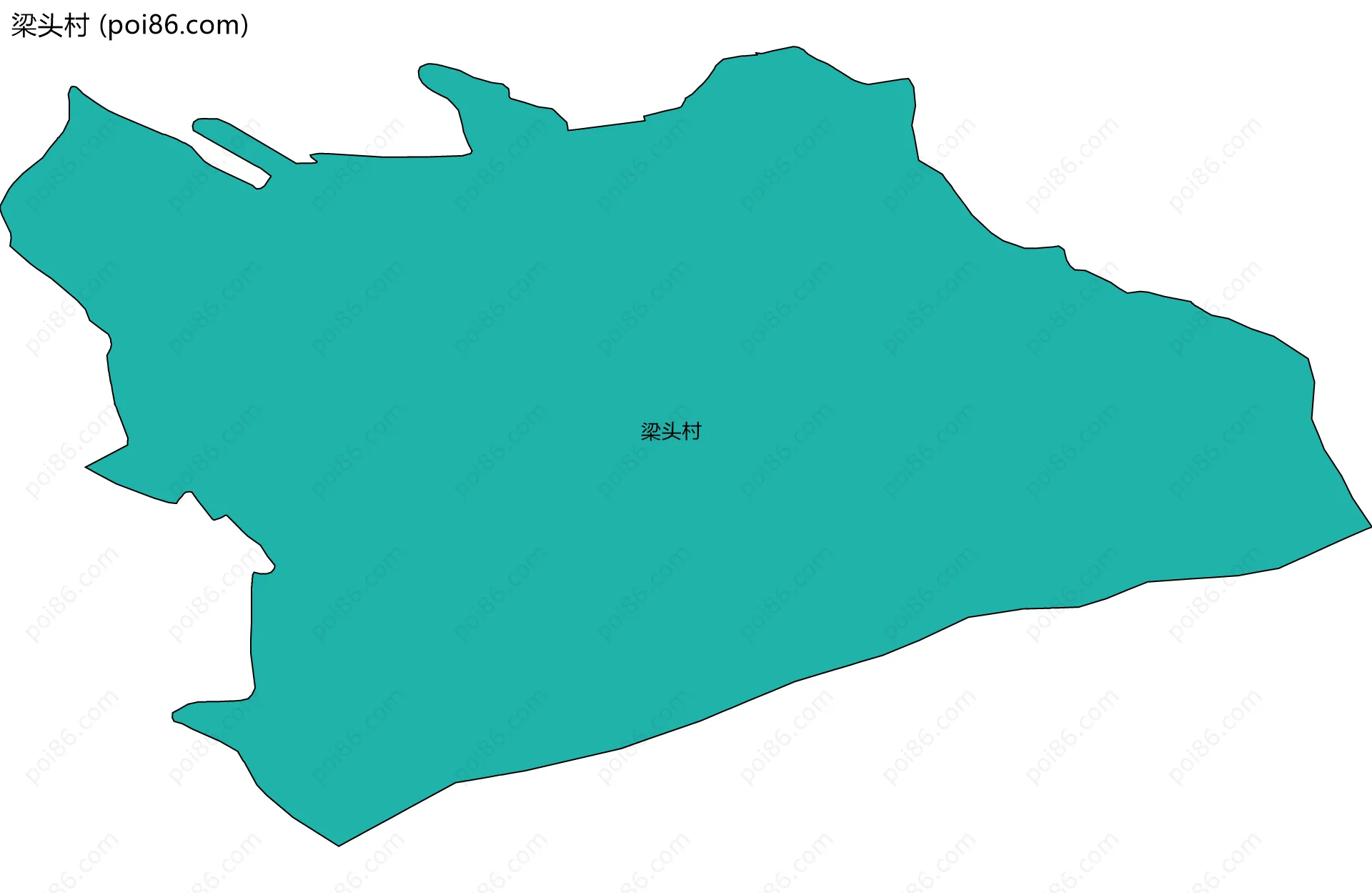 梁头村边界地图