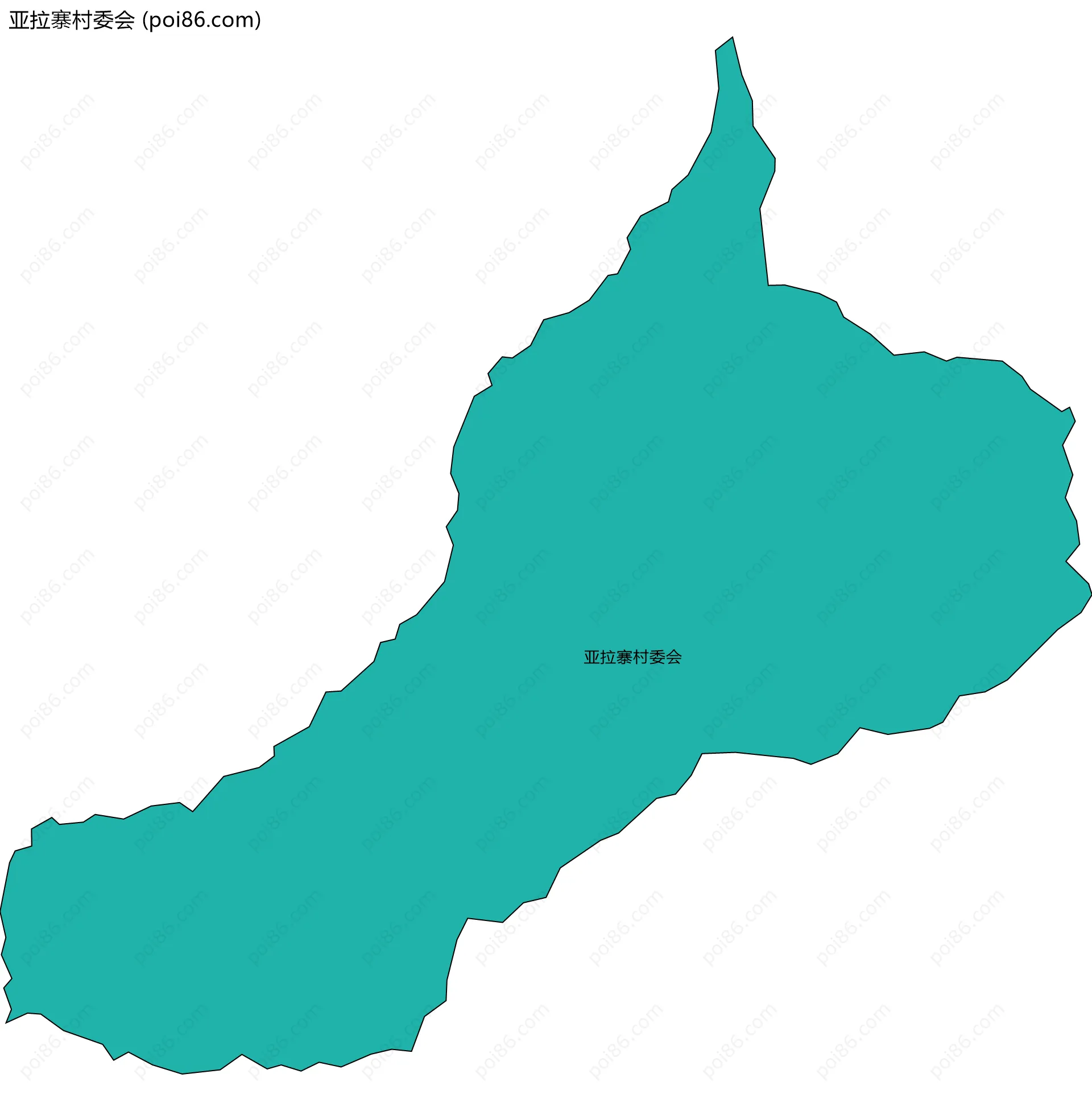 亚拉寨村委会边界地图