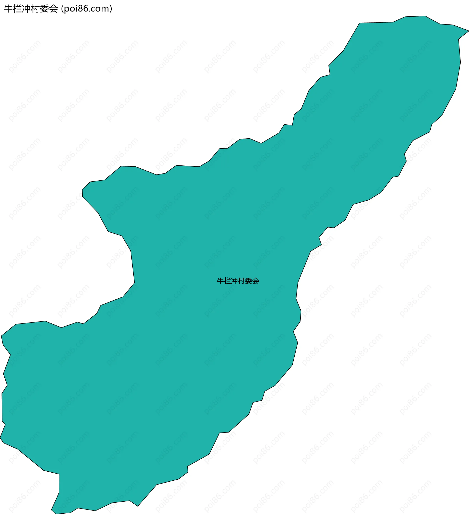 牛栏冲村委会边界地图