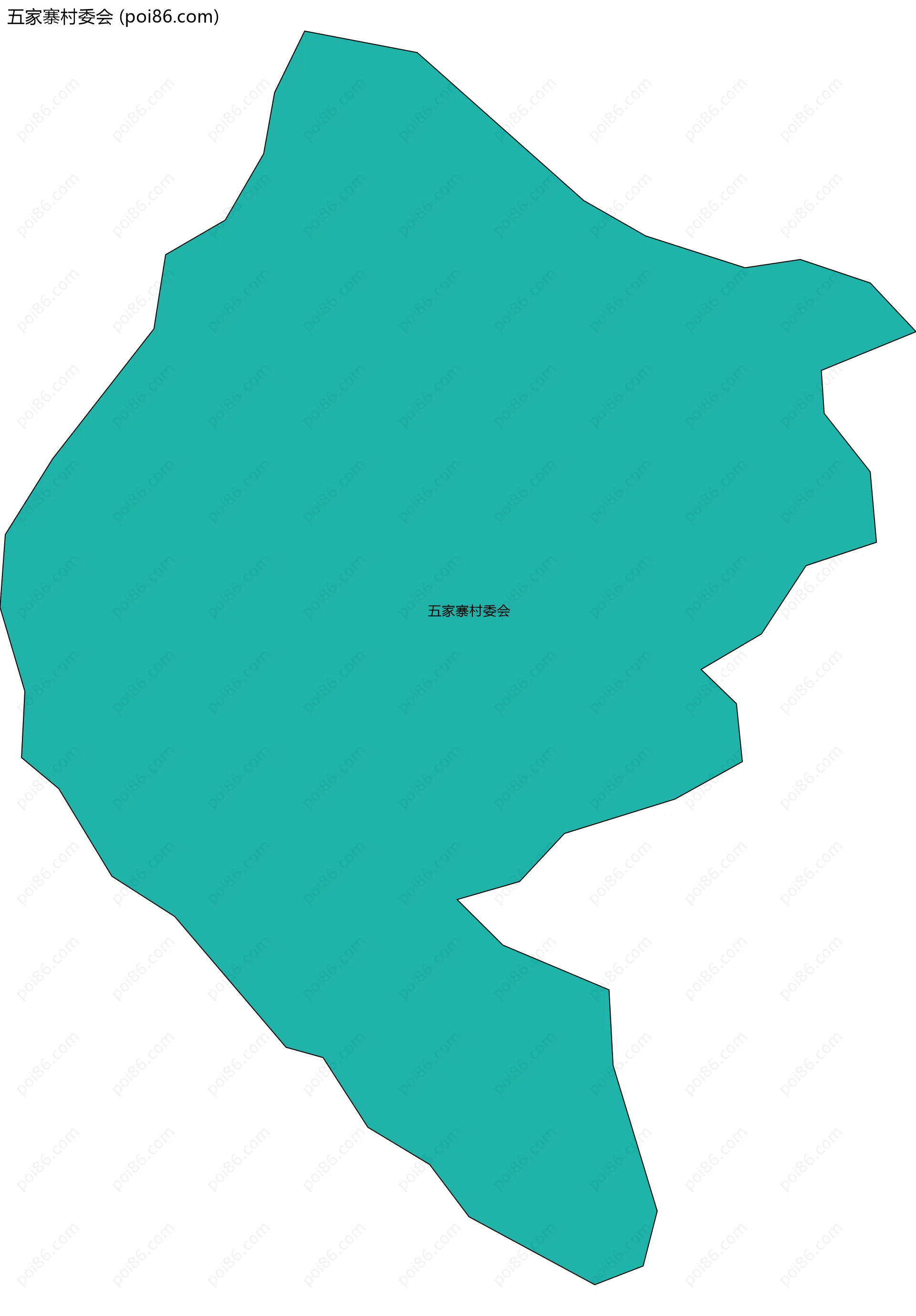 五家寨村委会边界地图