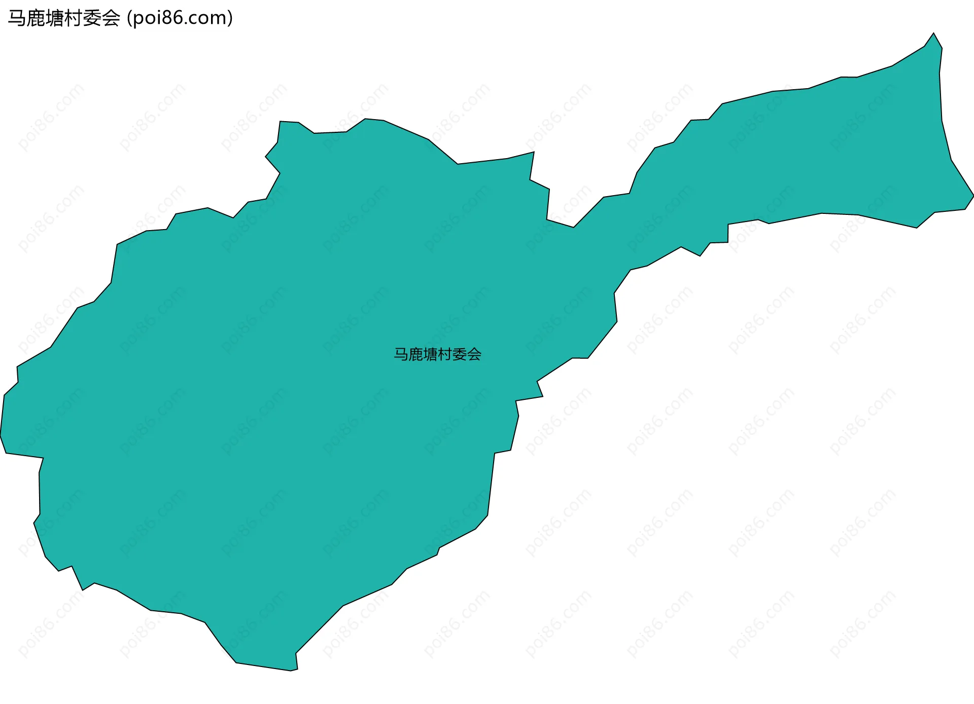 马鹿塘村委会边界地图