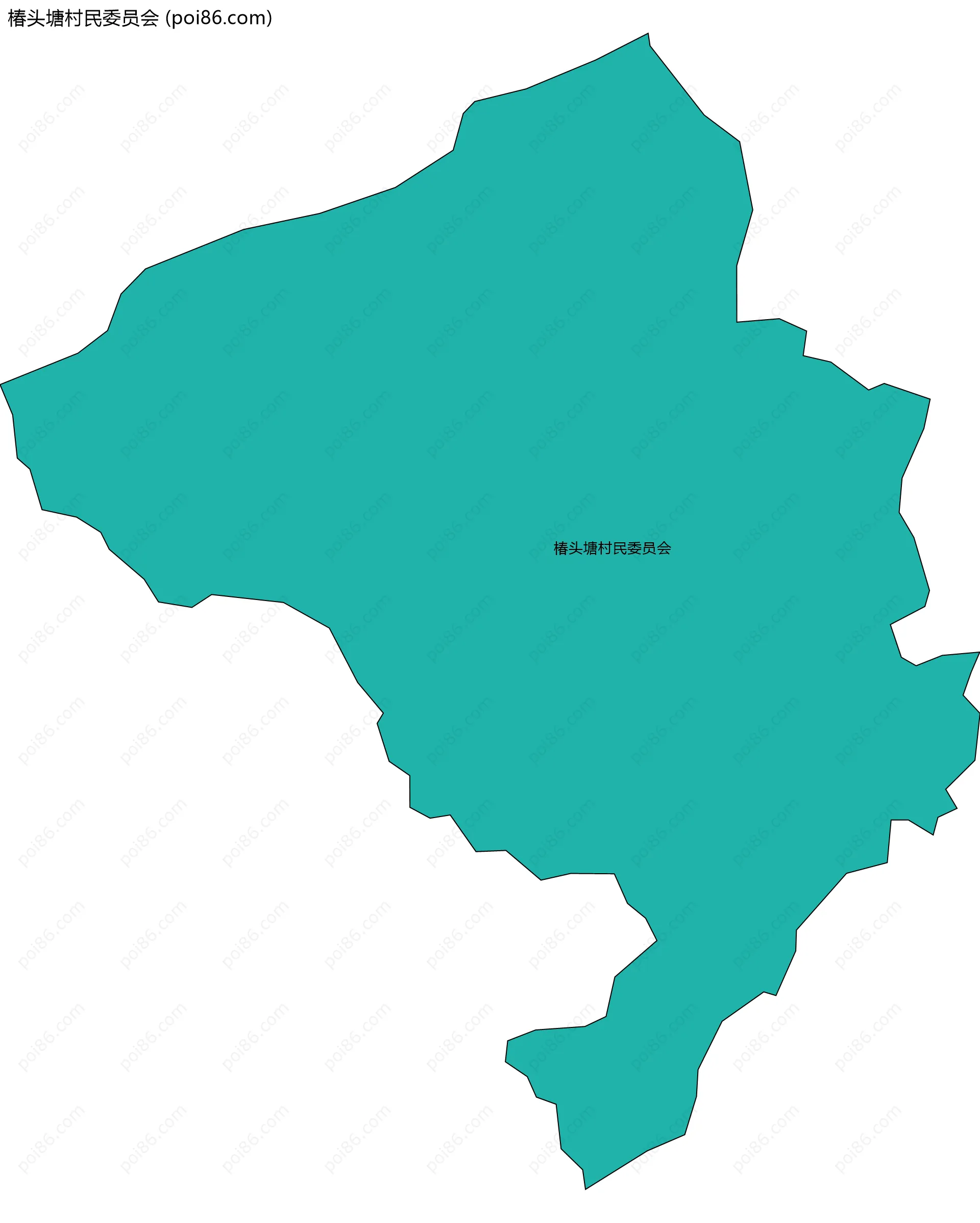 椿头塘村民委员会边界地图