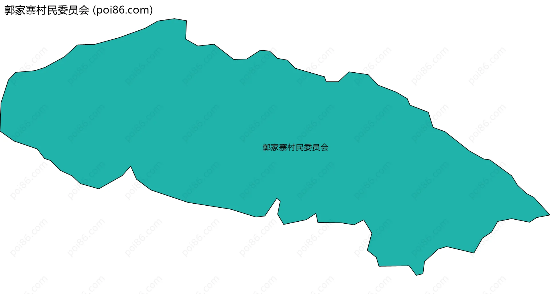 郭家寨村民委员会边界地图
