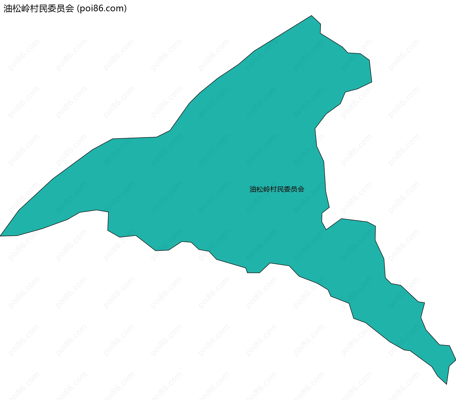 油松岭村民委员会边界地图