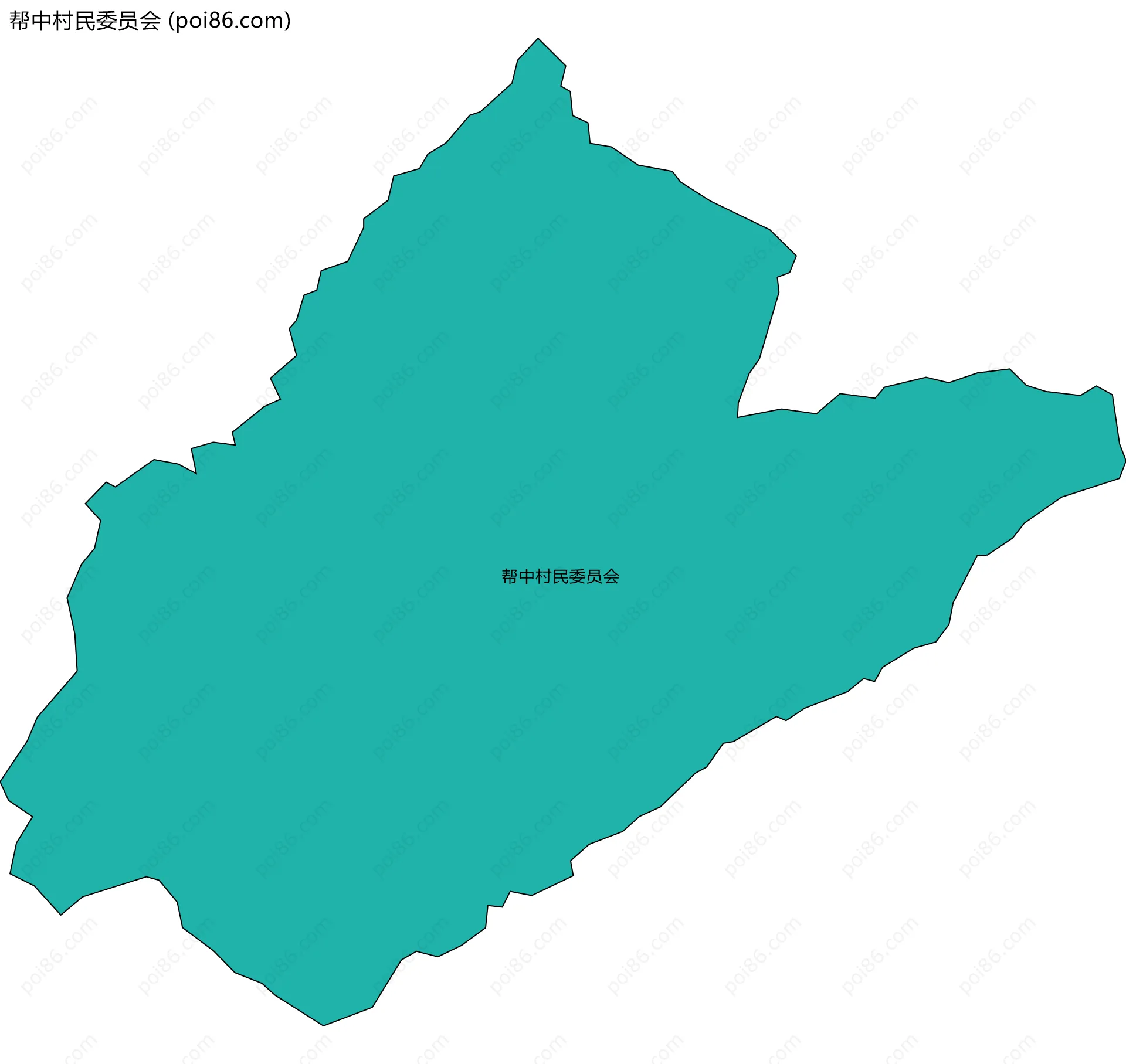 帮中村民委员会边界地图