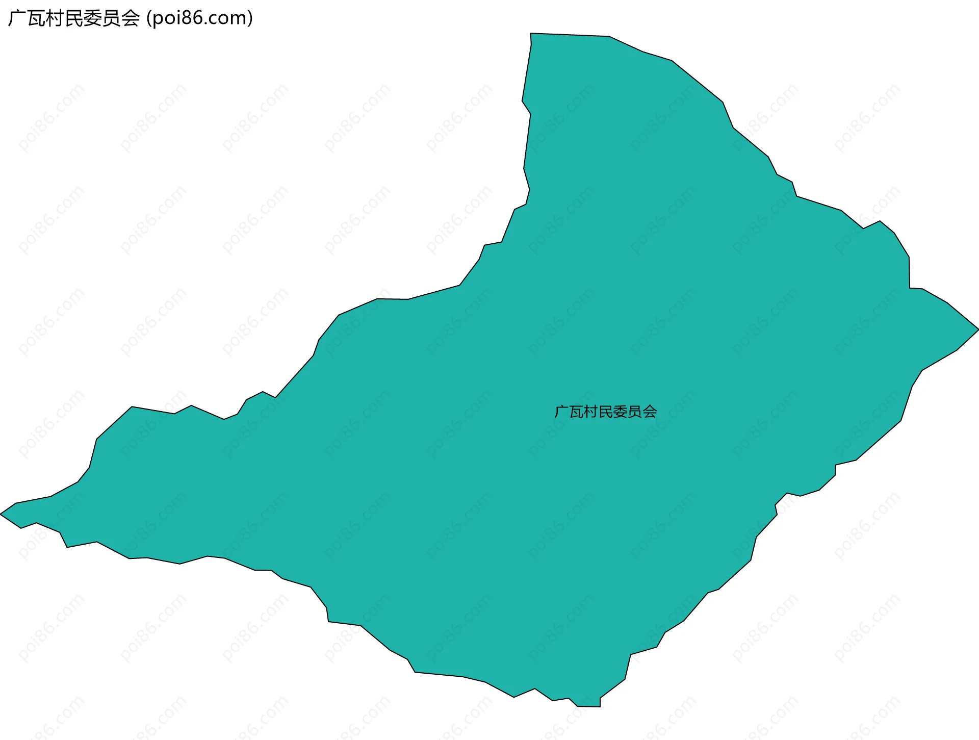 广瓦村民委员会边界地图