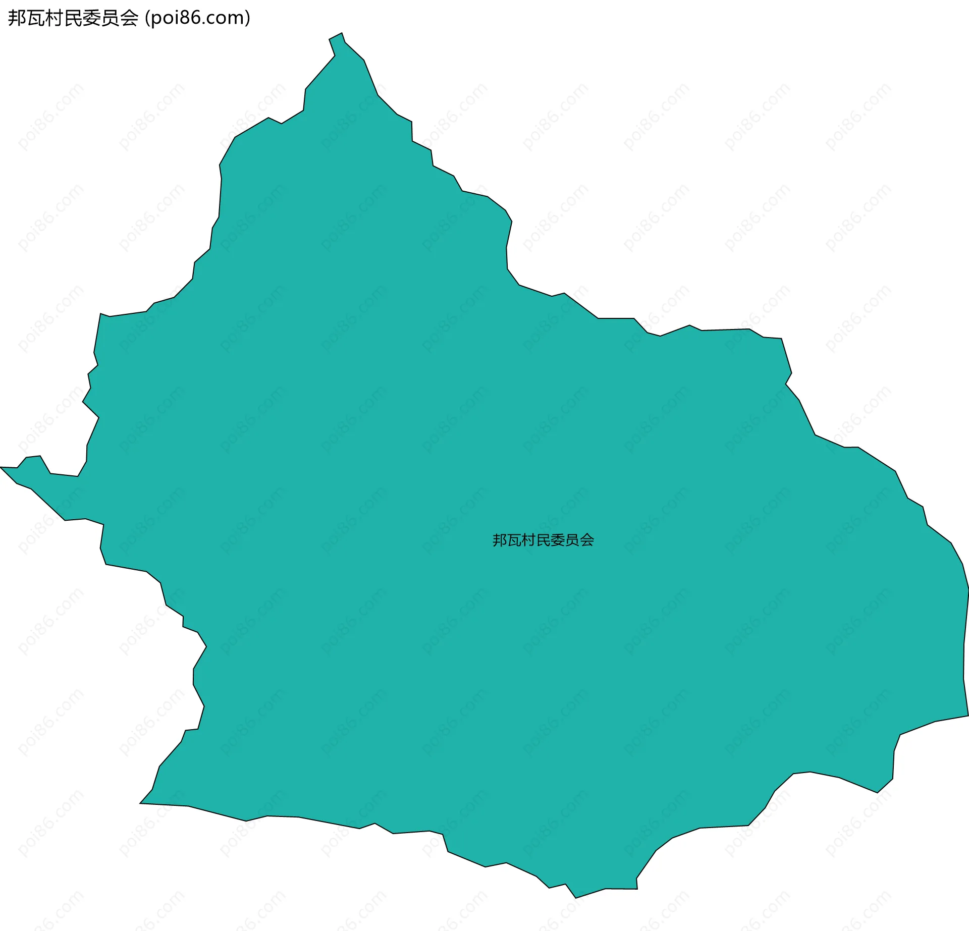 邦瓦村民委员会边界地图