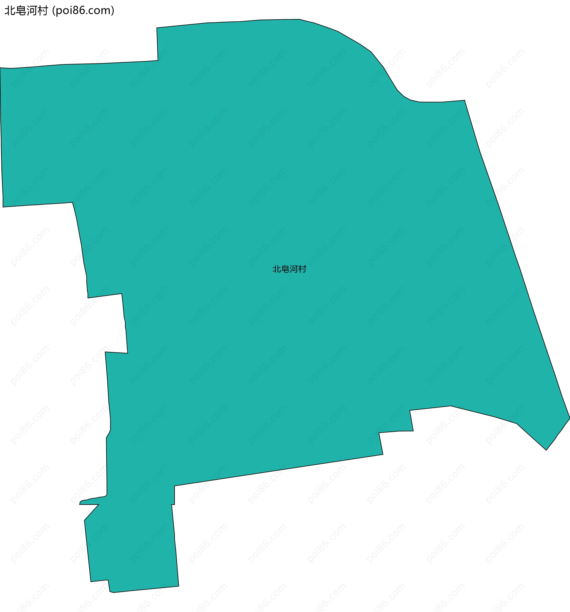 北皂河村边界地图