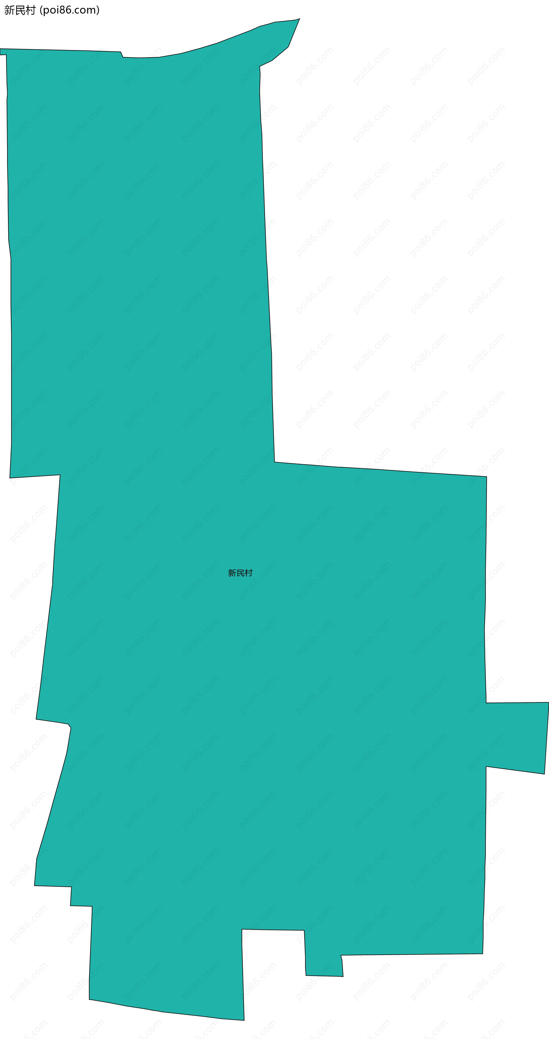 新民村边界地图