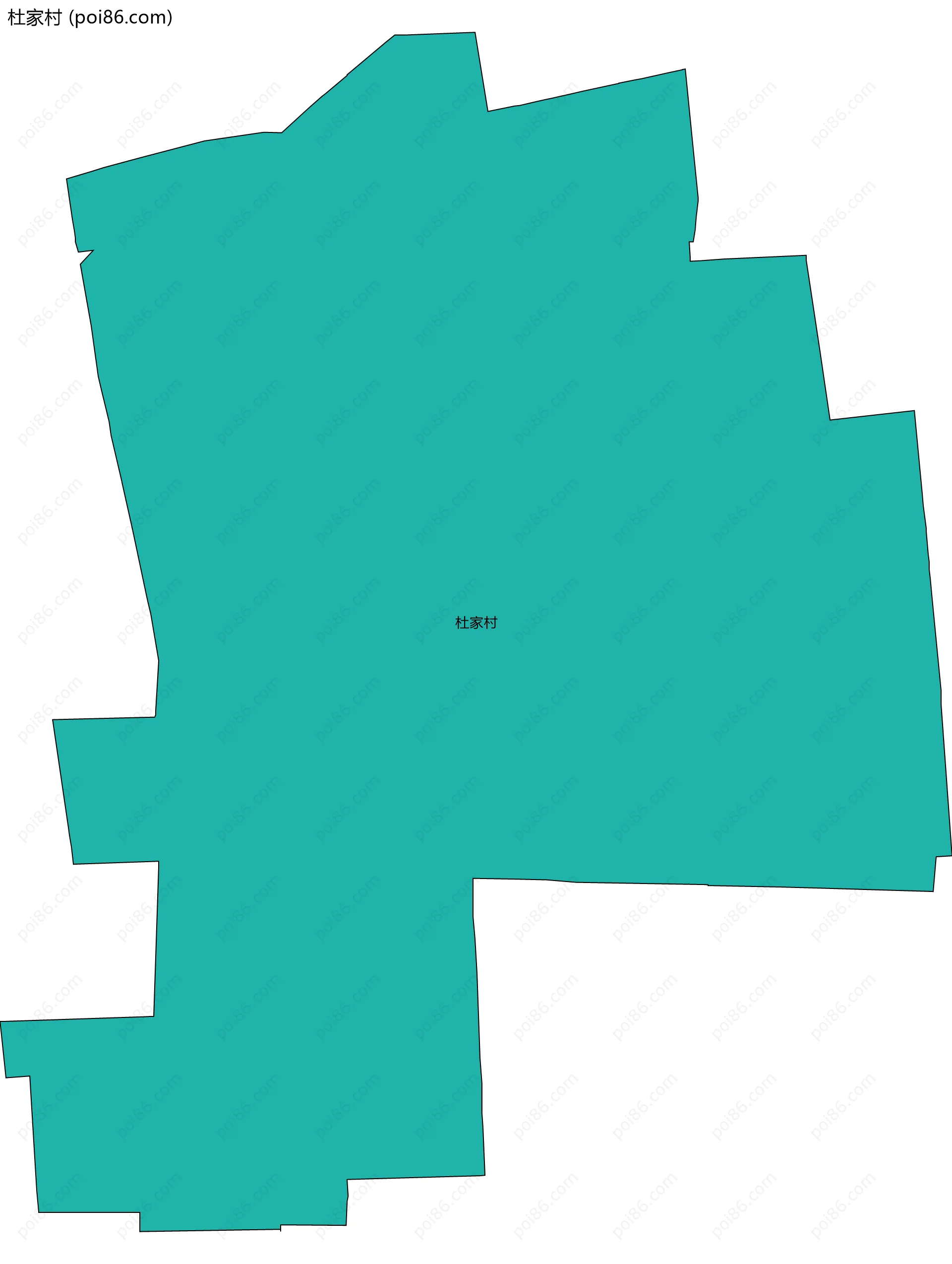 杜家村边界地图