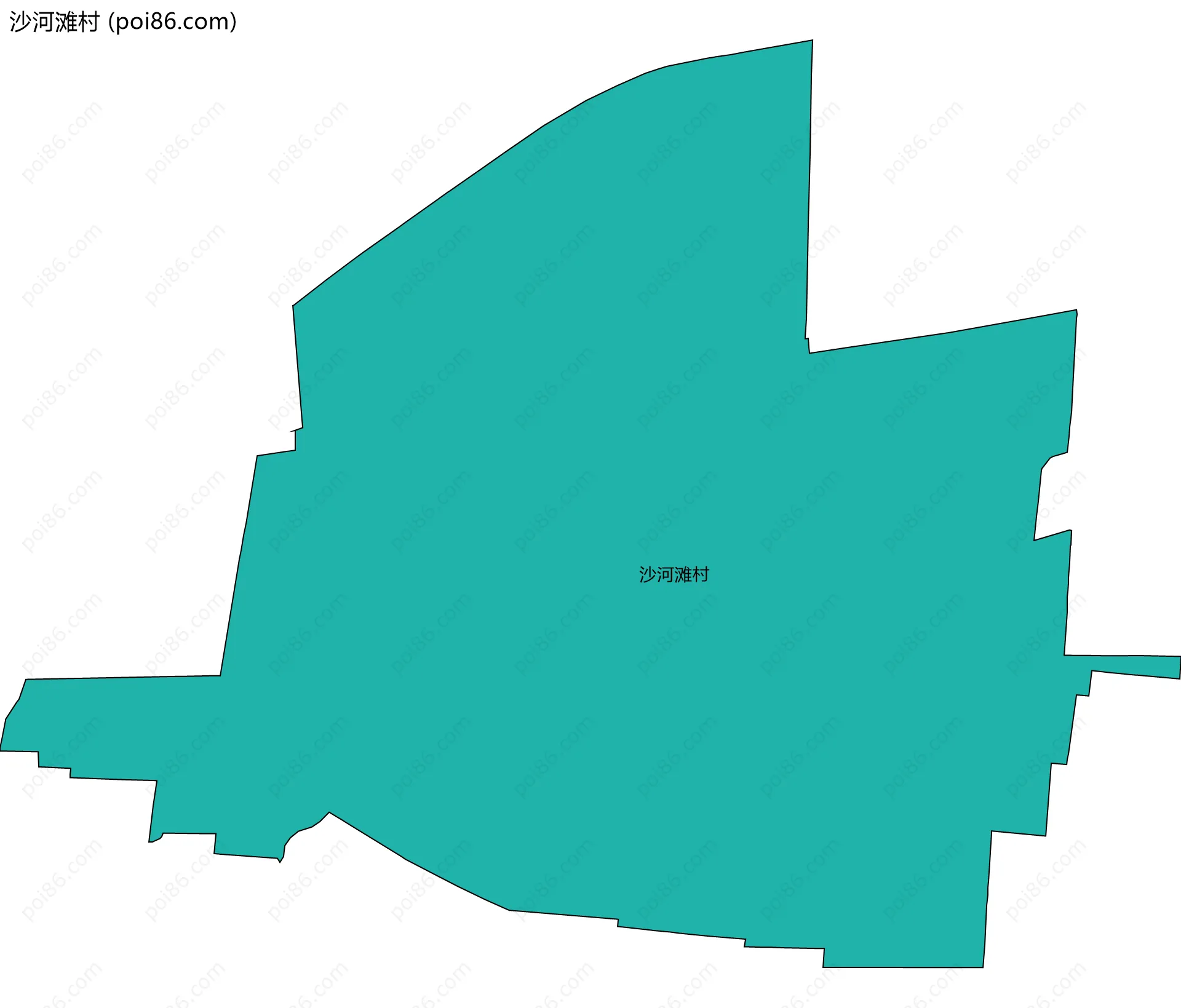 沙河滩村边界地图