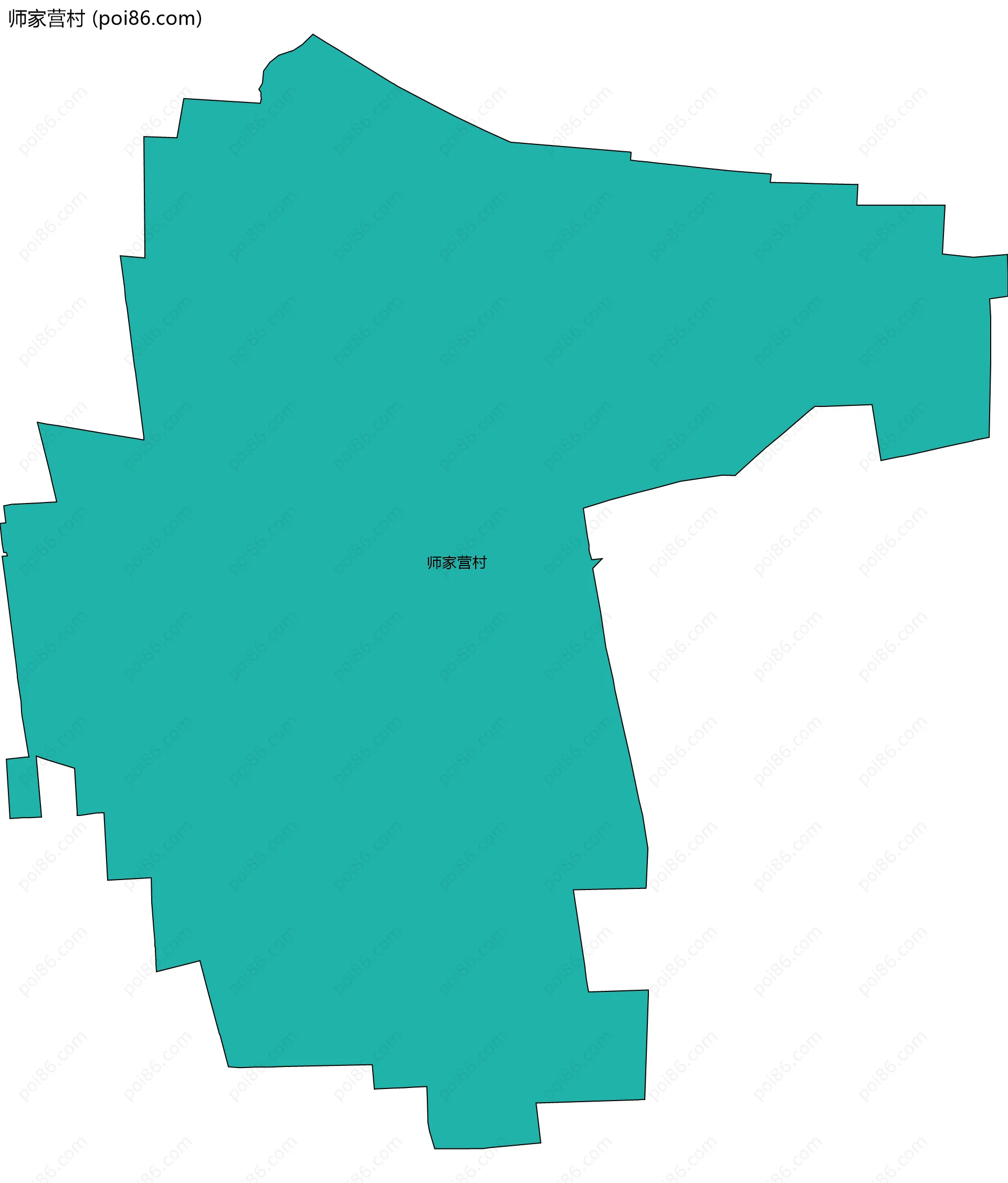 师家营村边界地图