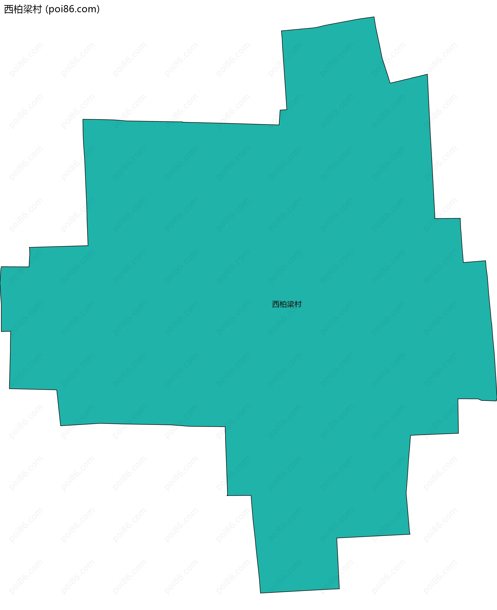 西柏梁村边界地图