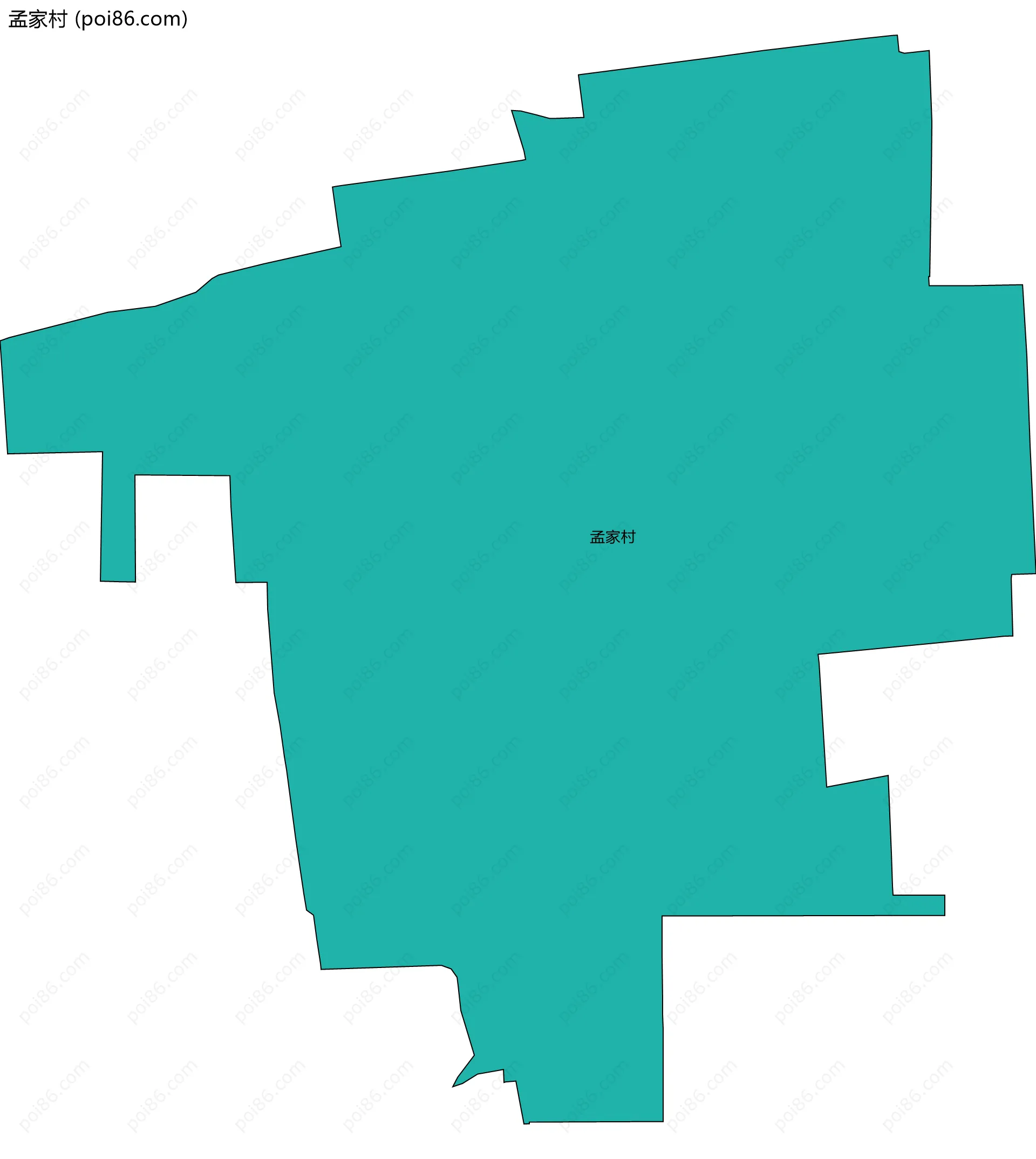 孟家村边界地图