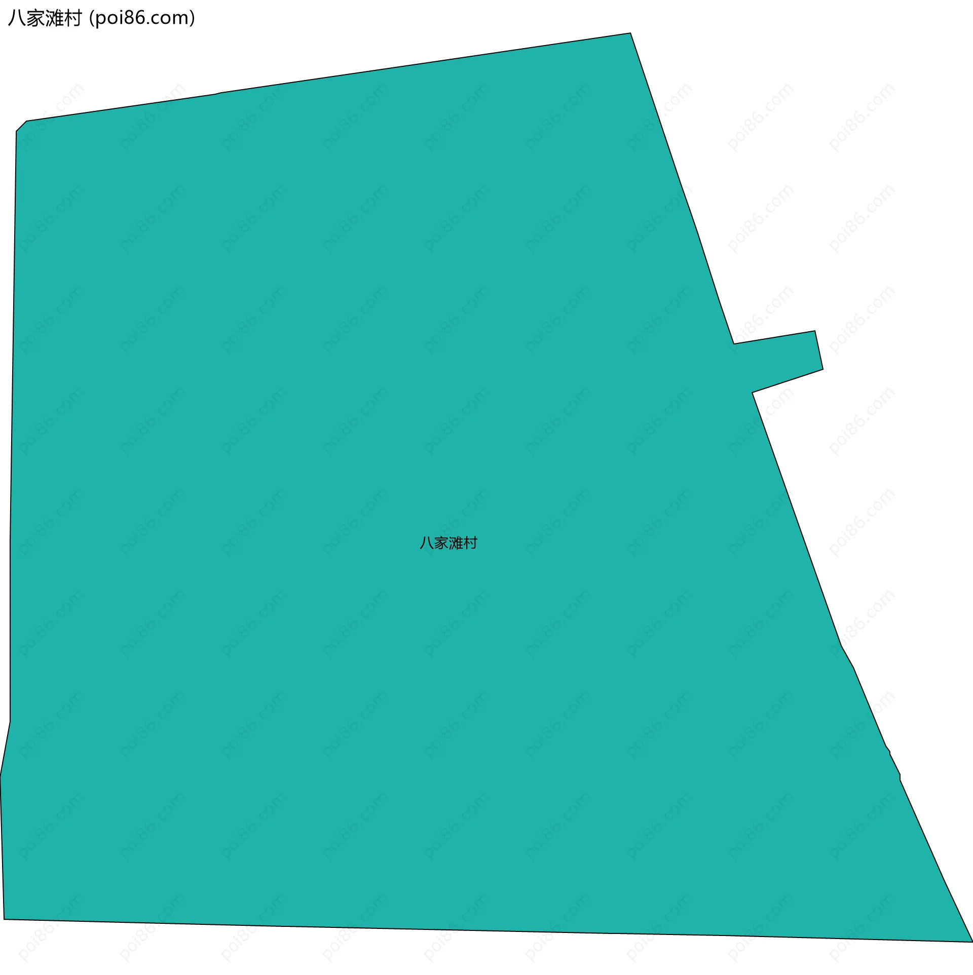 八家滩村边界地图