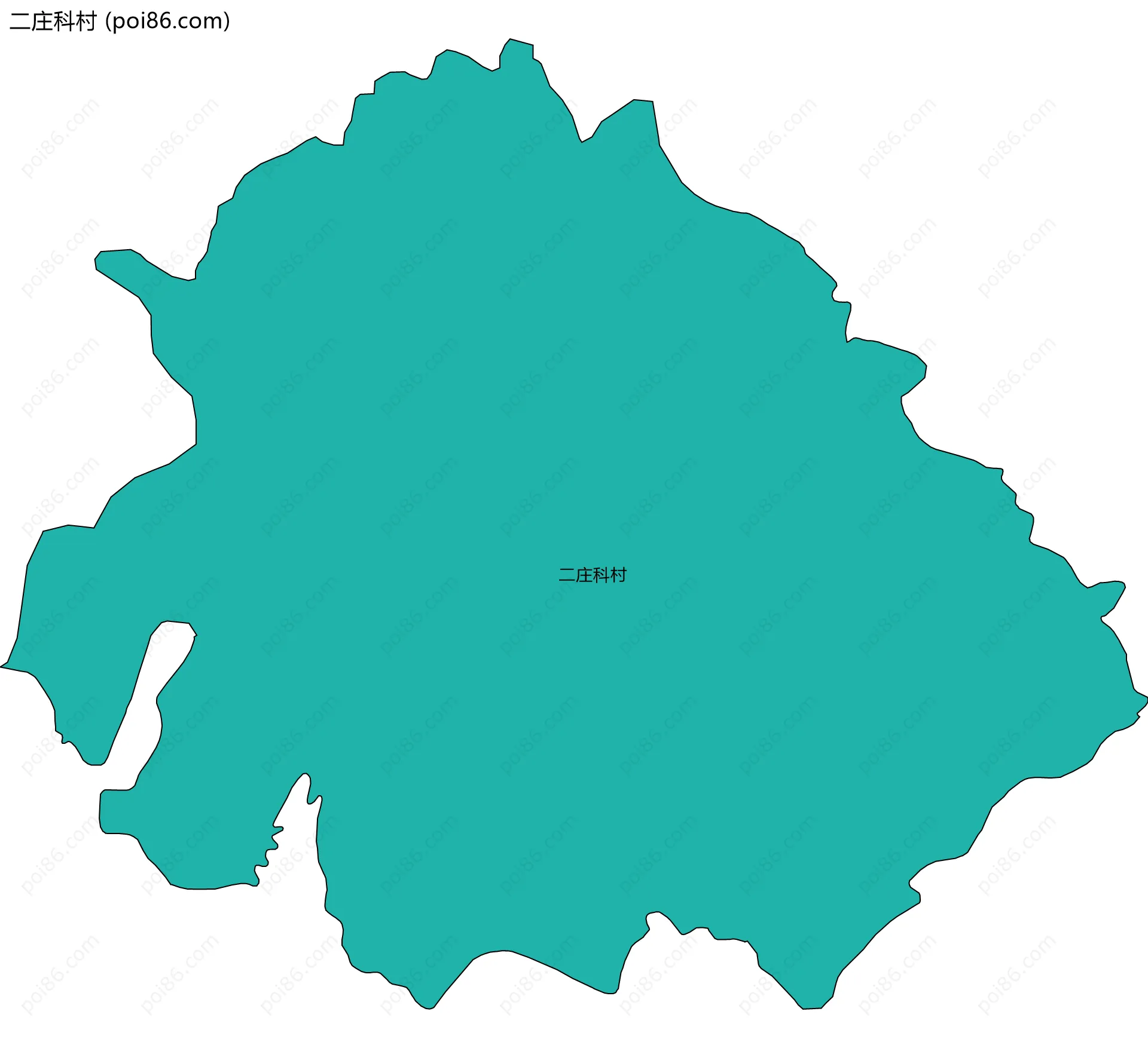 二庄科村边界地图