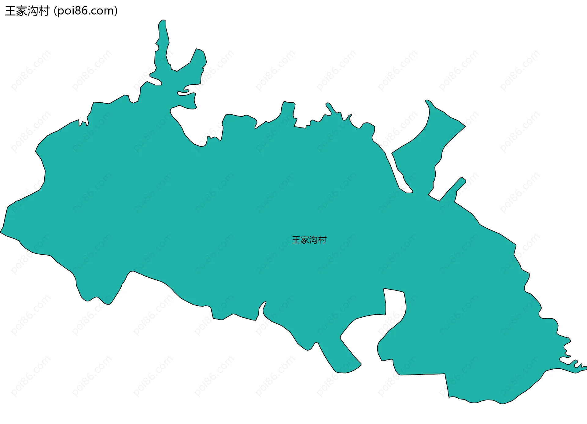 王家沟村边界地图