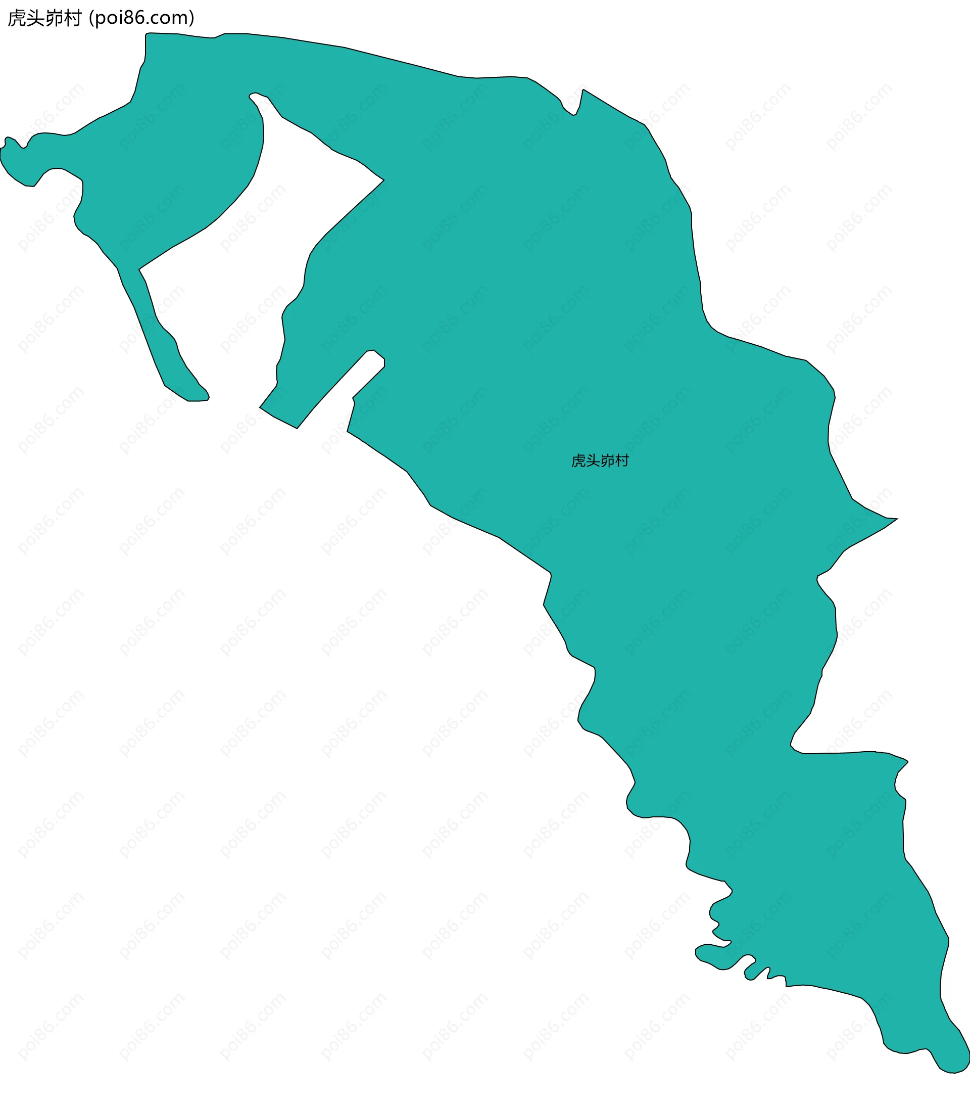 虎头峁村边界地图