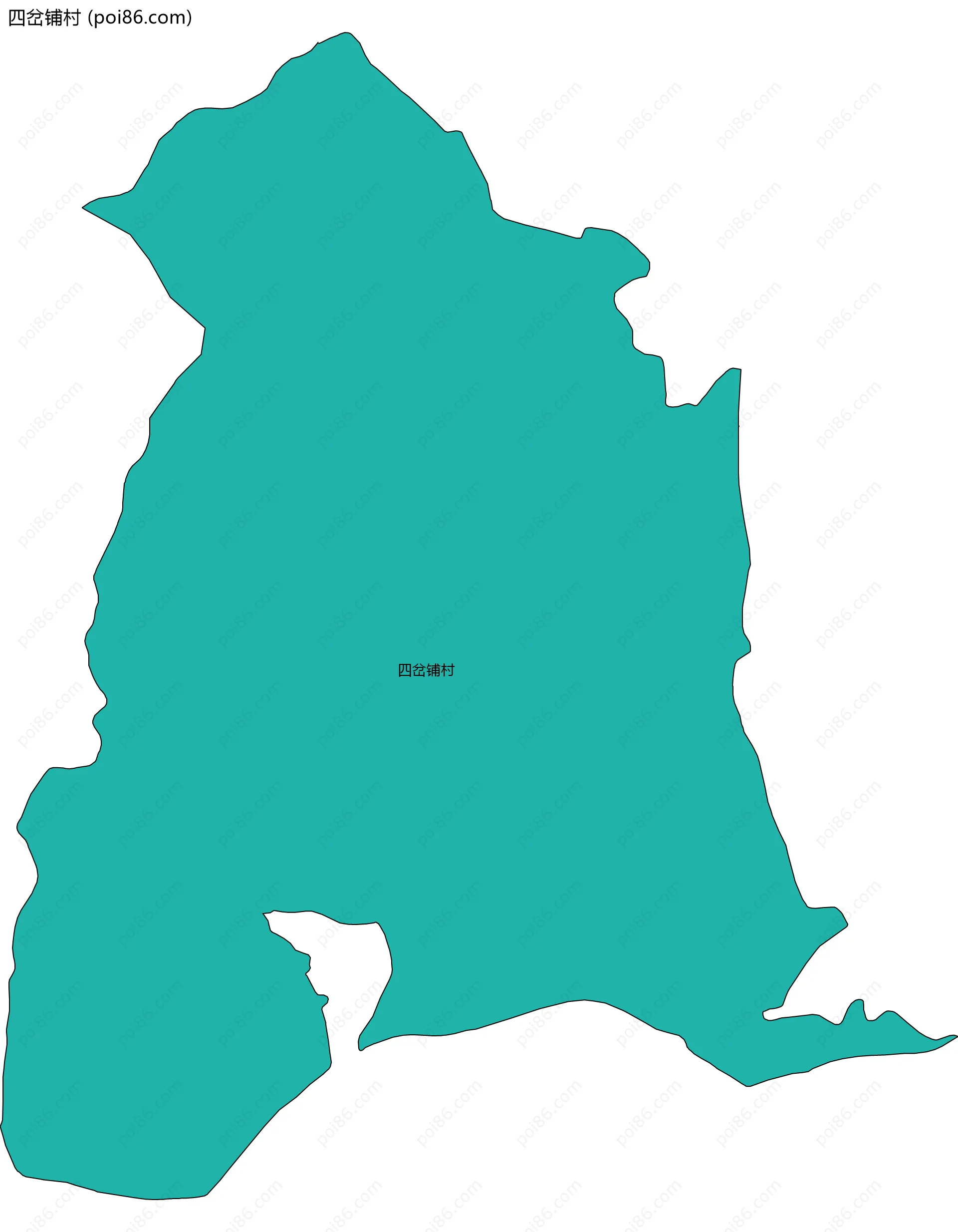 四岔铺村边界地图