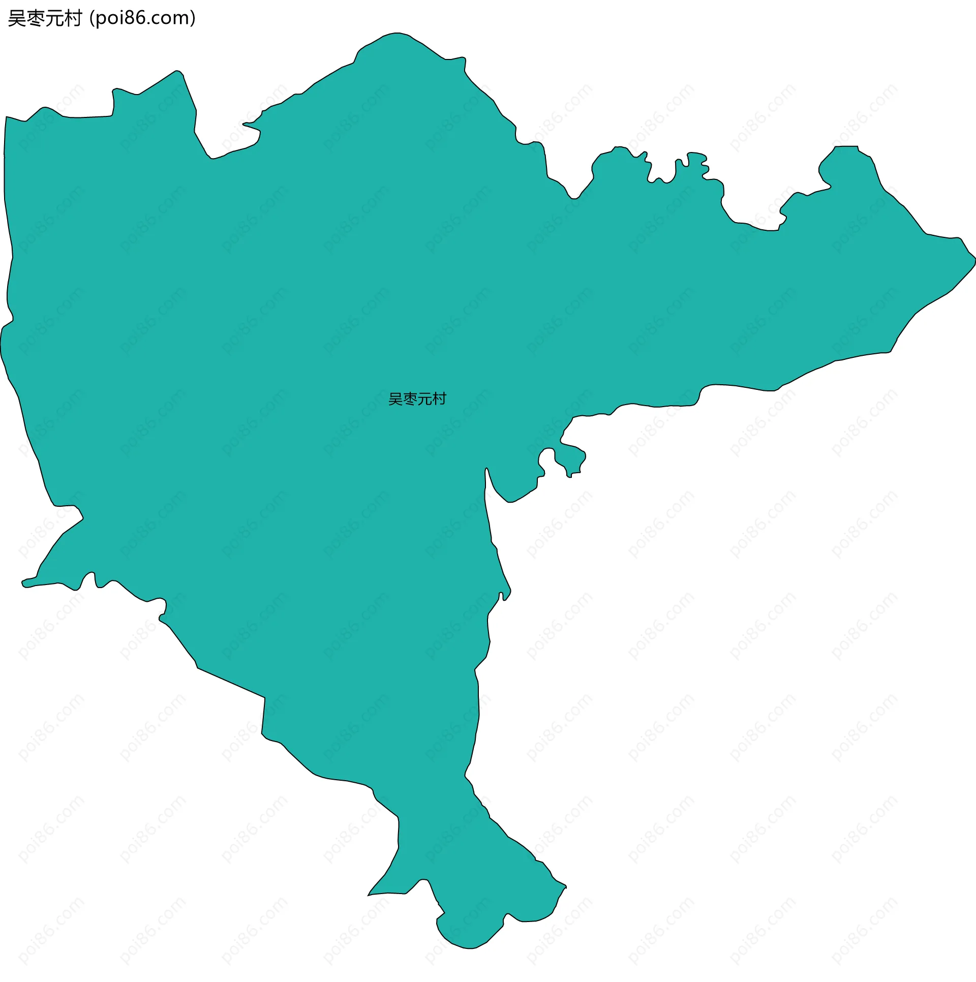 吴枣元村边界地图