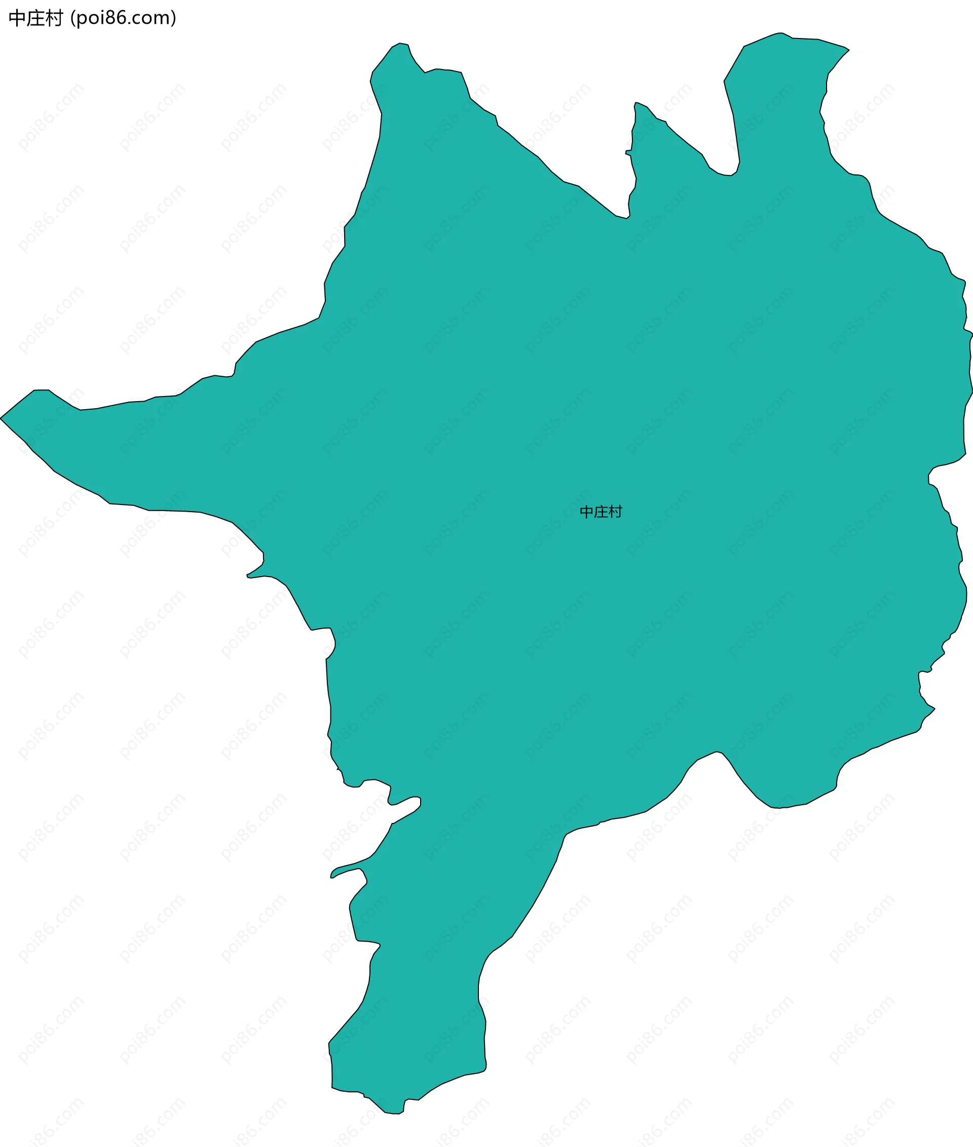 中庄村边界地图