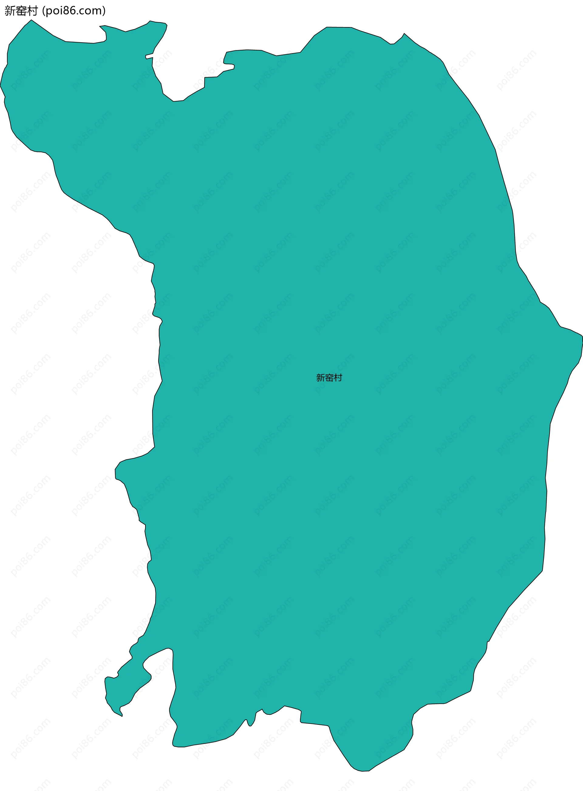 新窑村边界地图