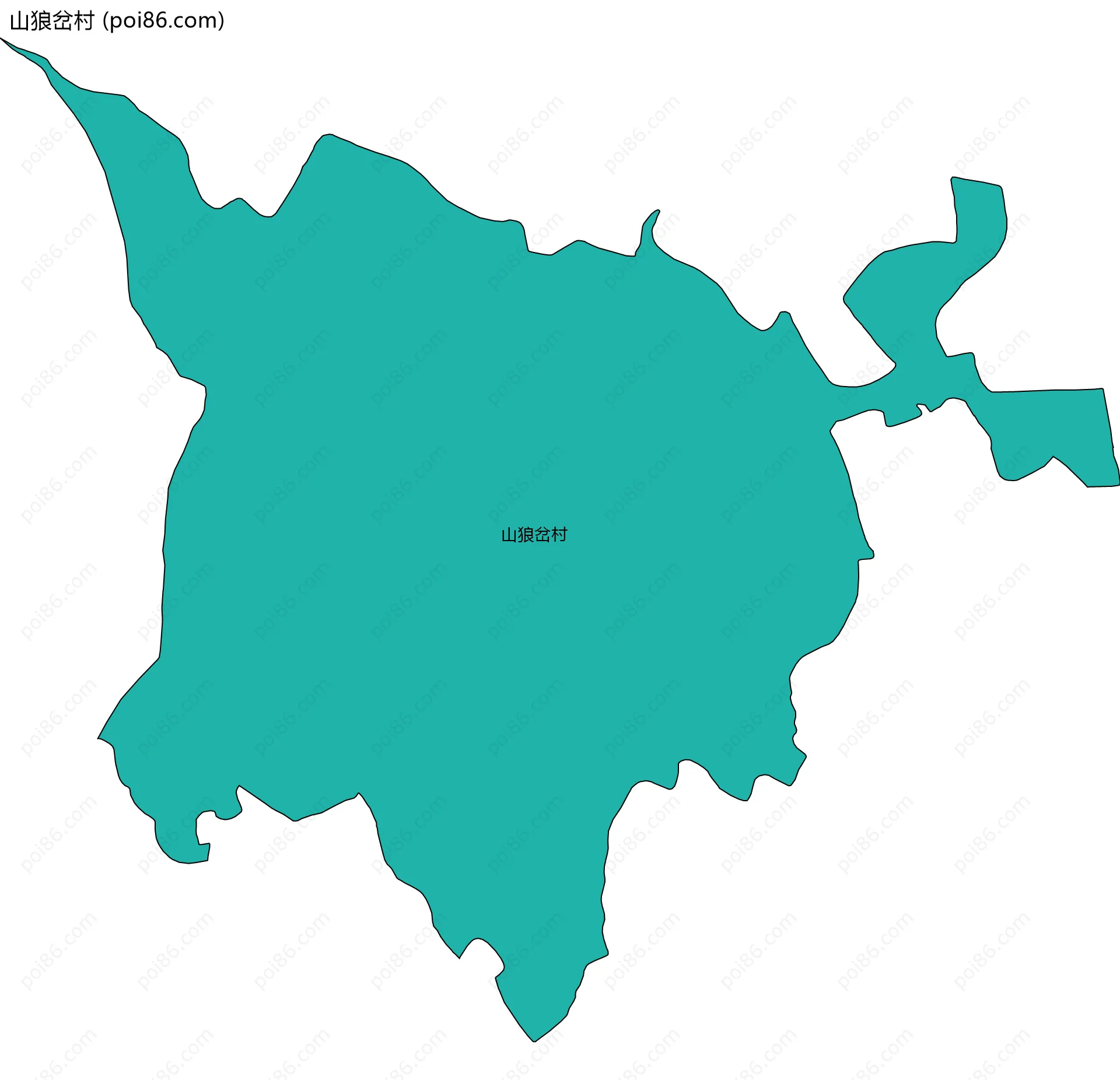 山狼岔村边界地图