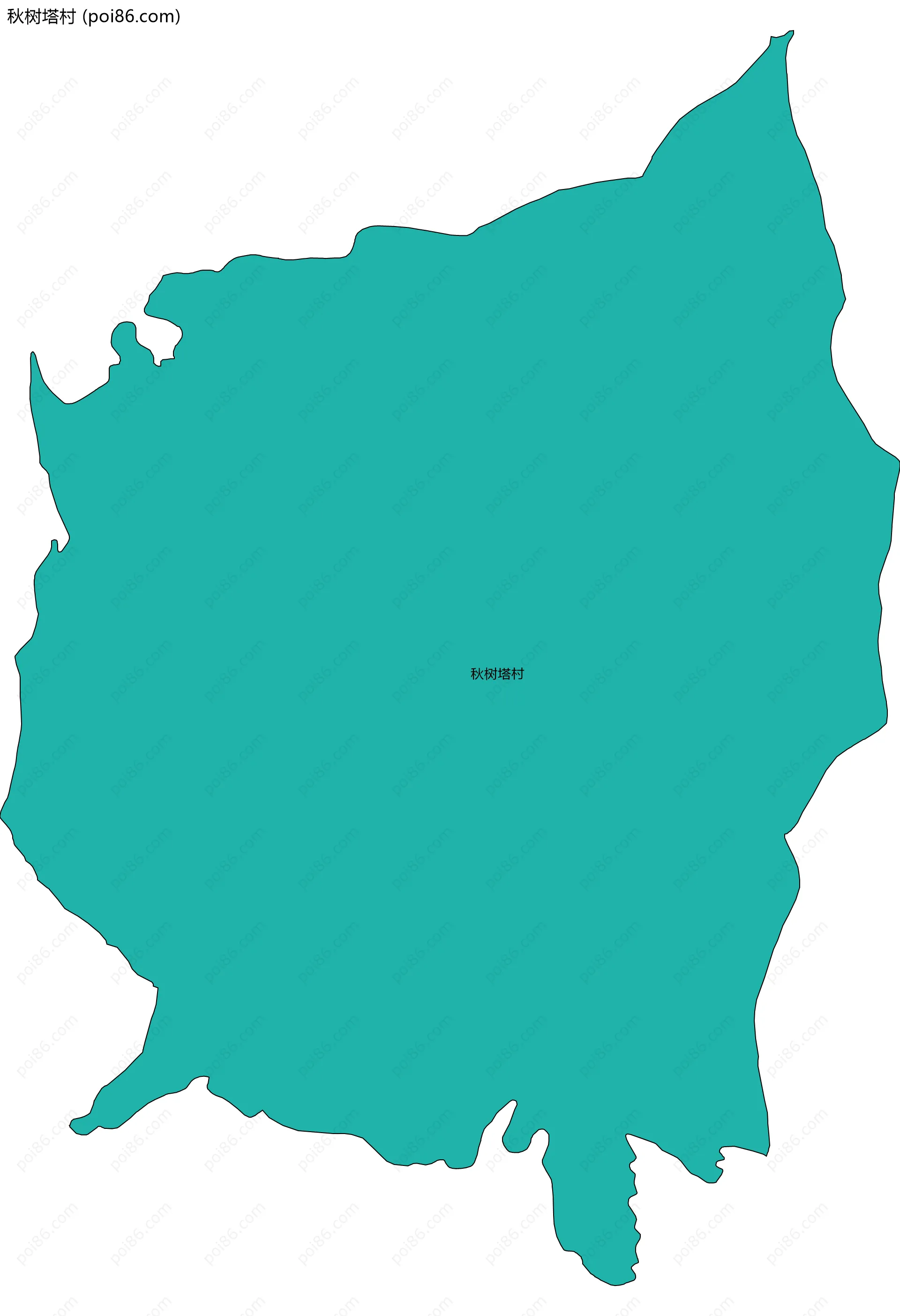 秋树塔村边界地图