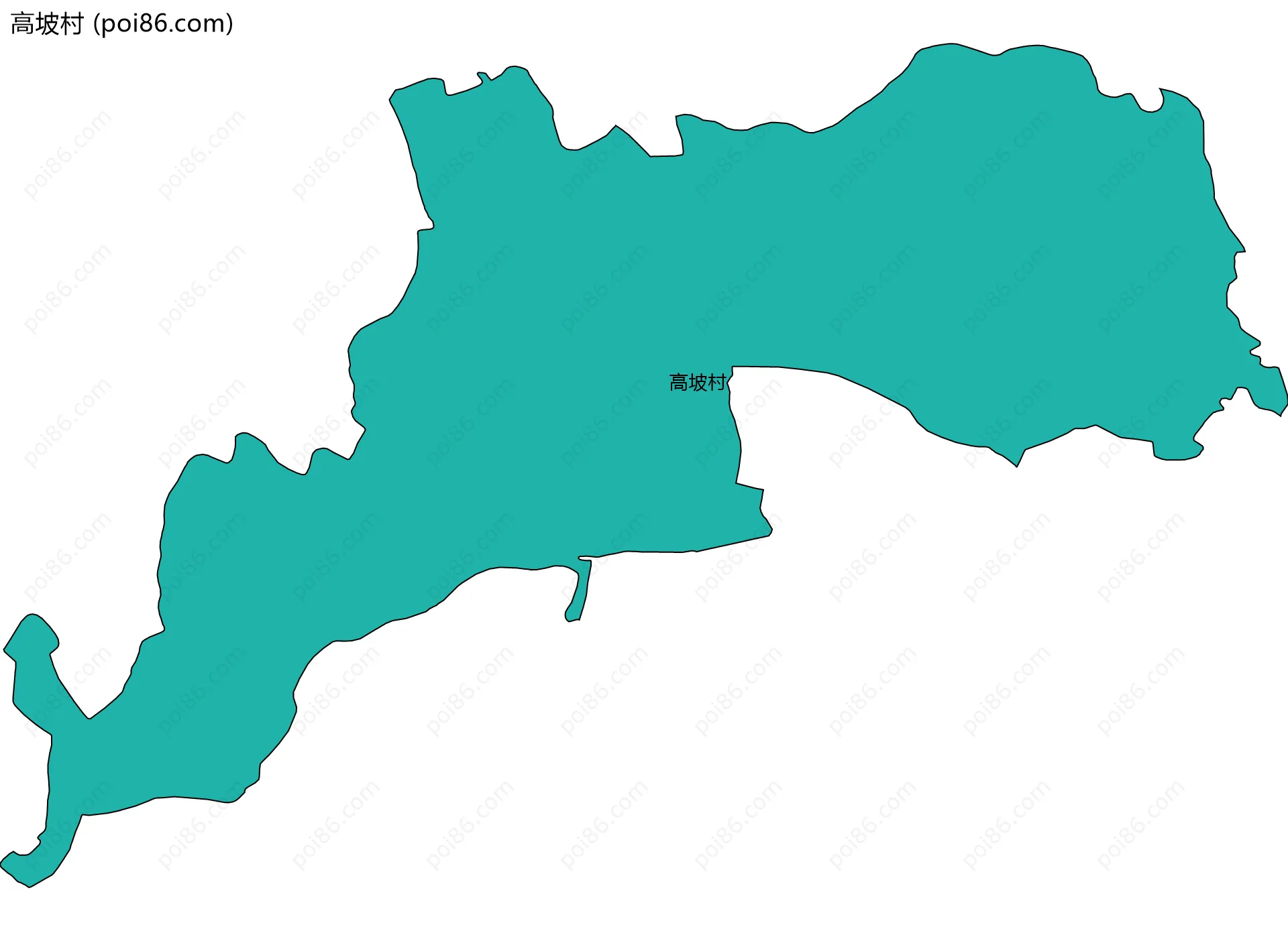 高坡村边界地图