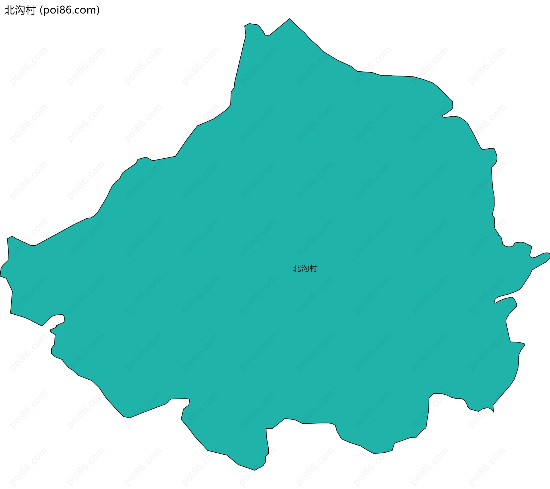 北沟村边界地图