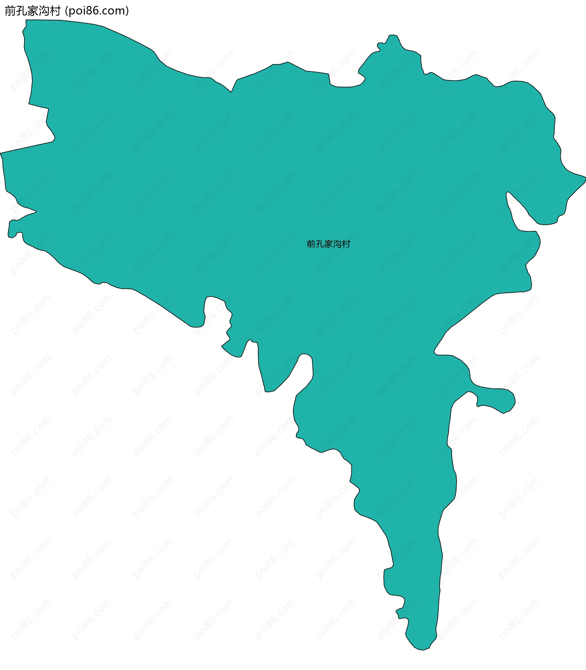 前孔家沟村边界地图