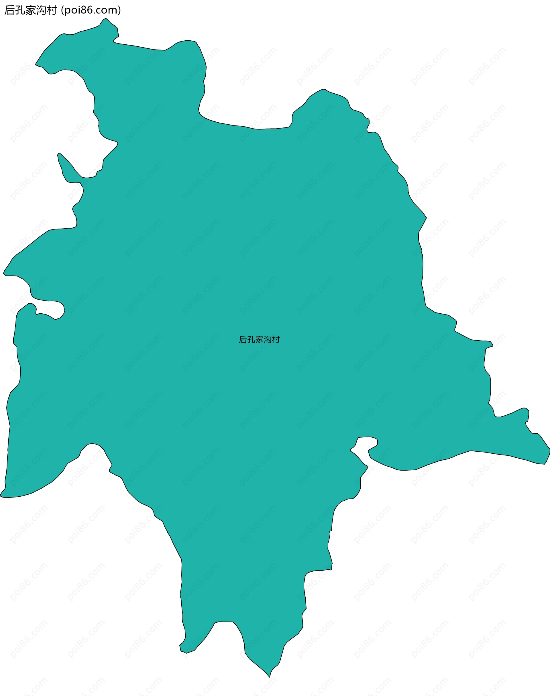 后孔家沟村边界地图