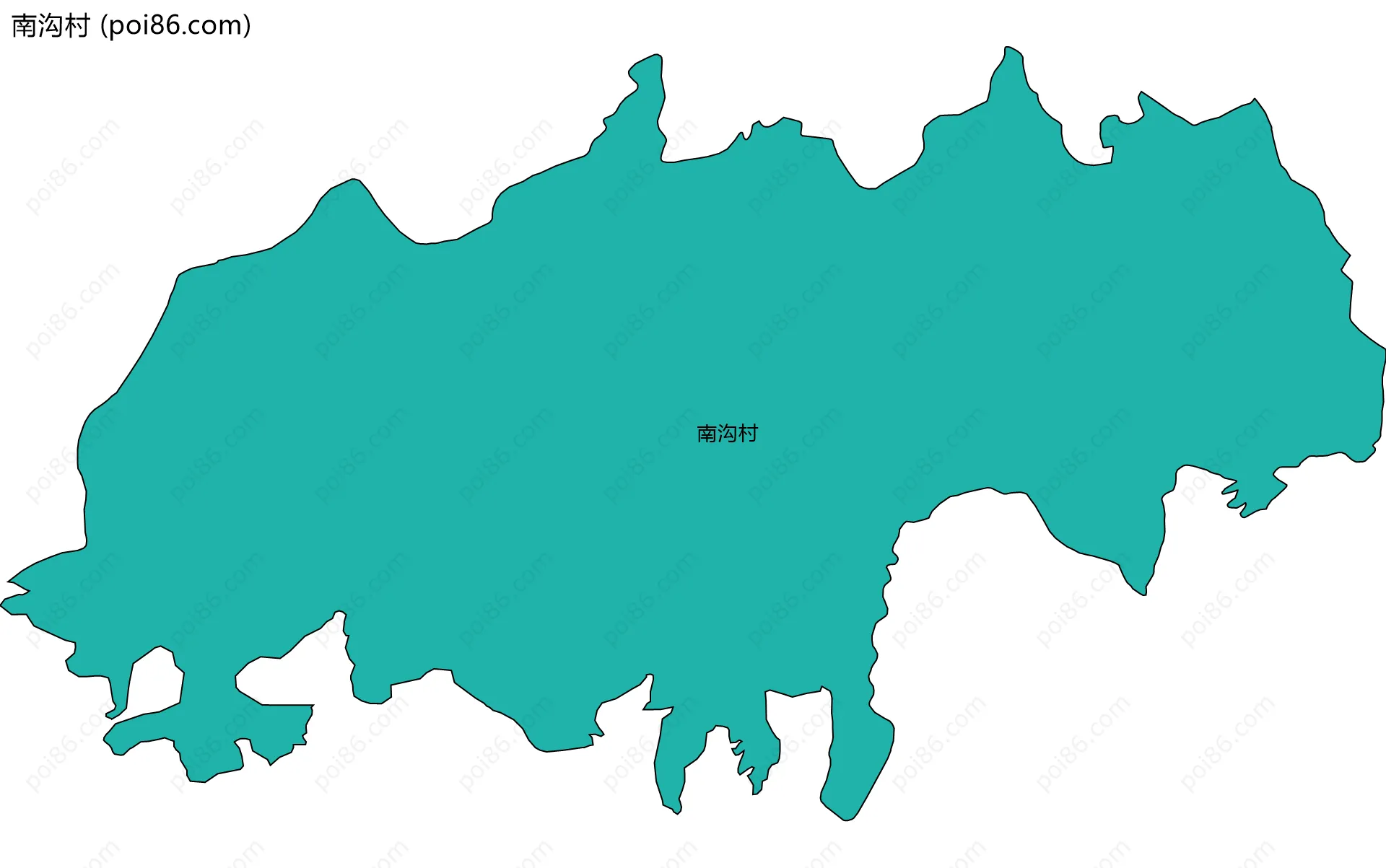 南沟村边界地图