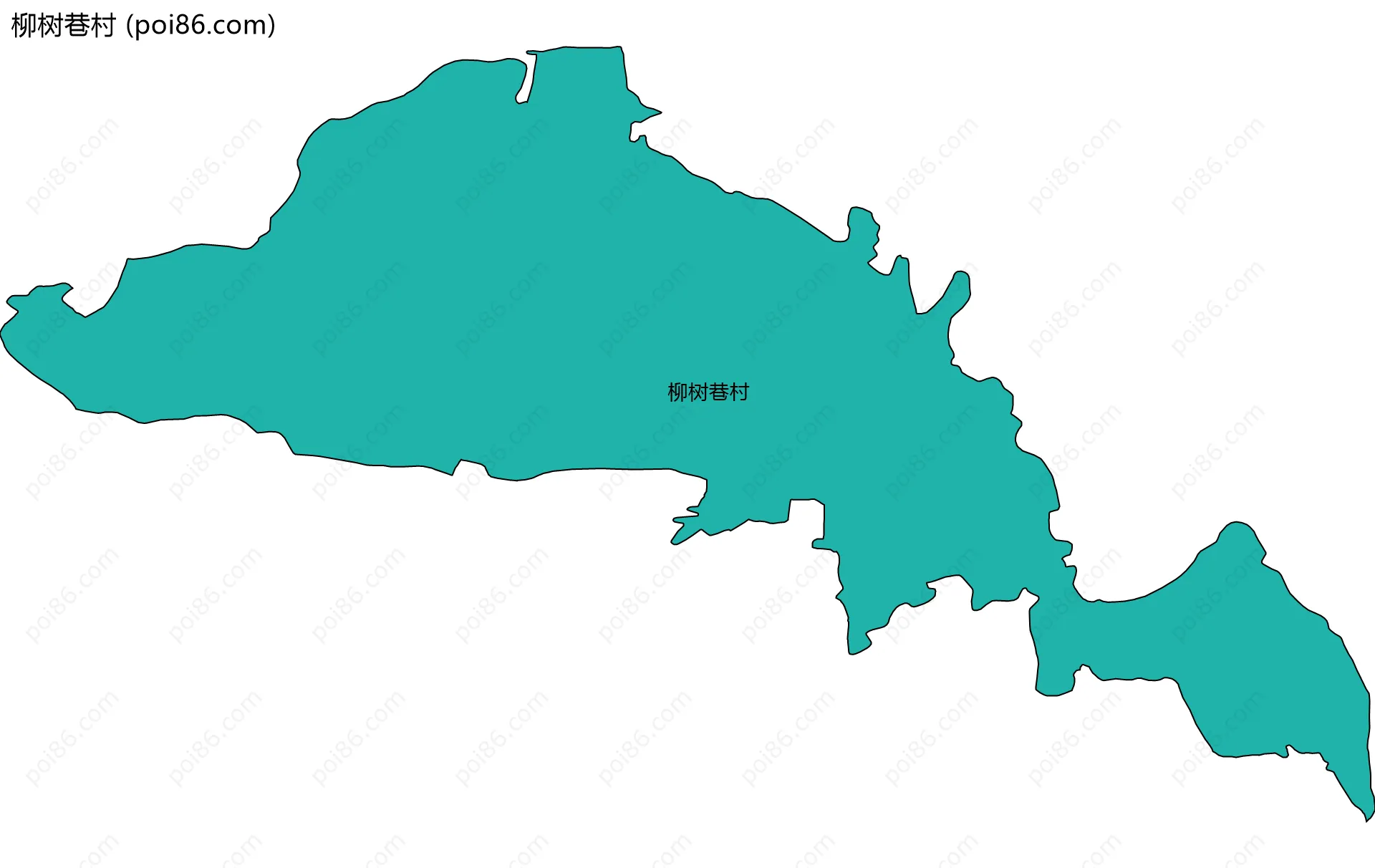 柳树巷村边界地图