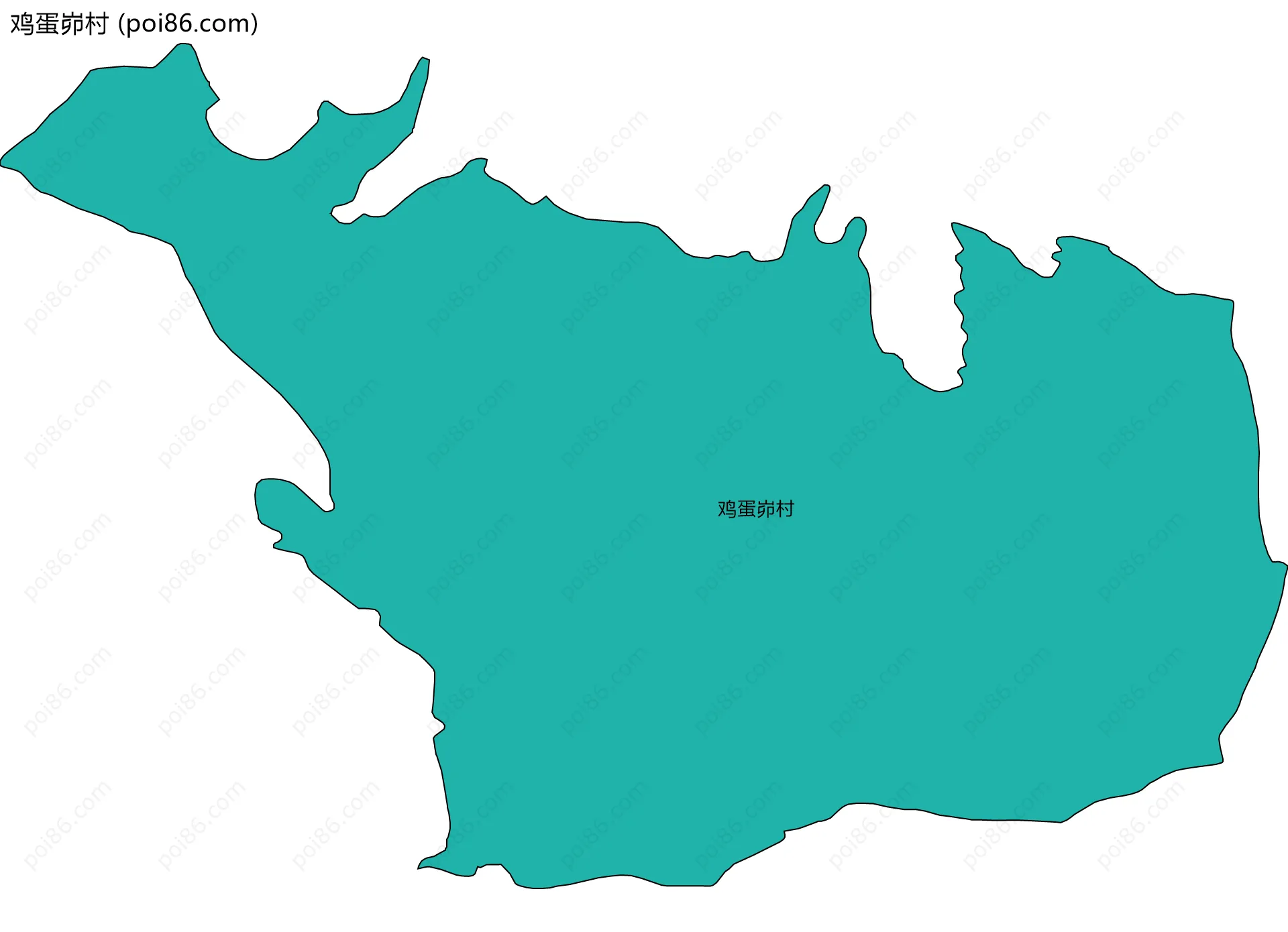 鸡蛋峁村边界地图
