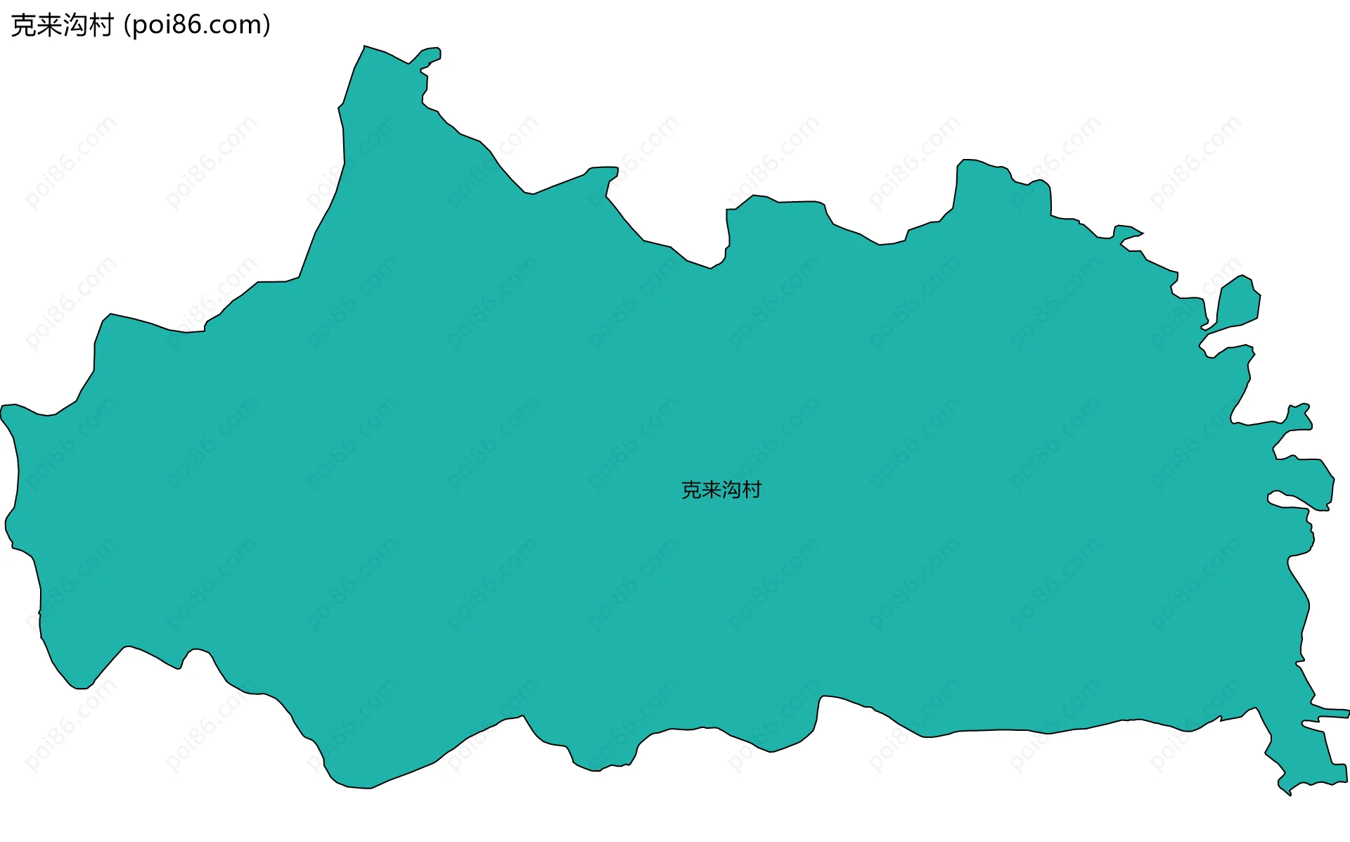 克来沟村边界地图