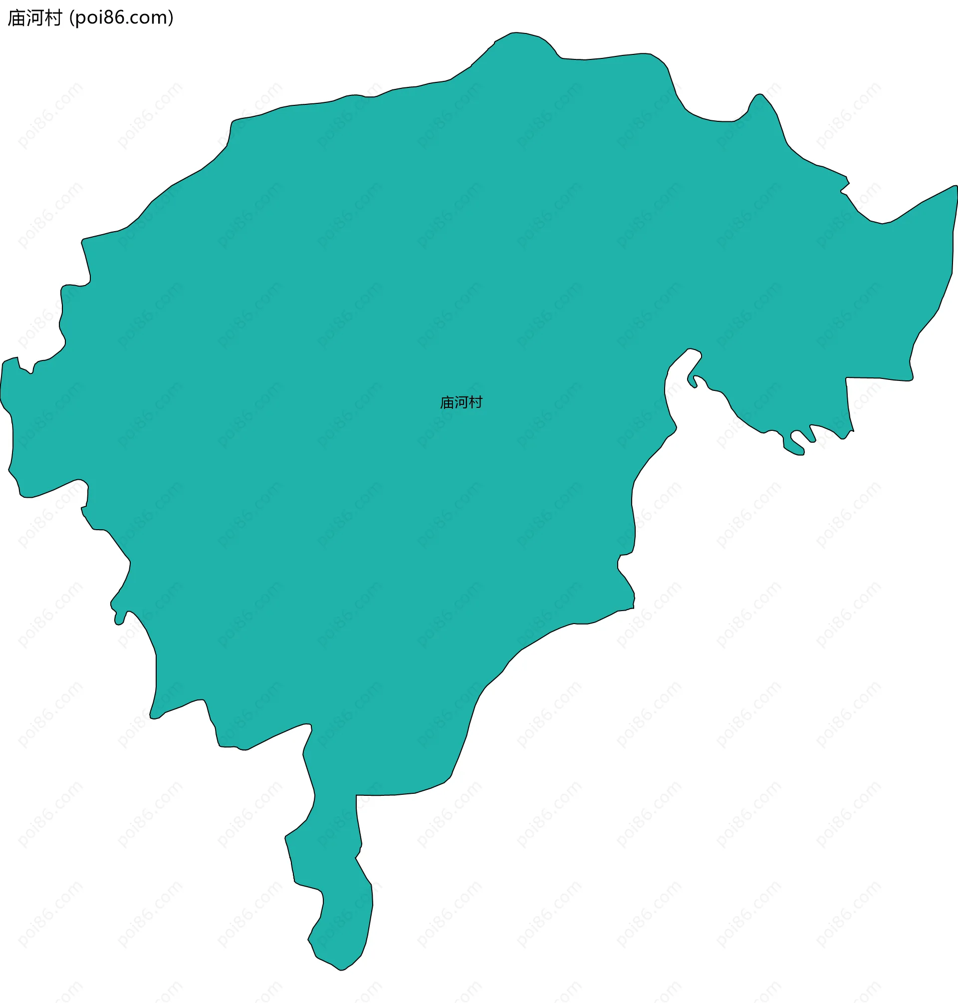 庙河村边界地图