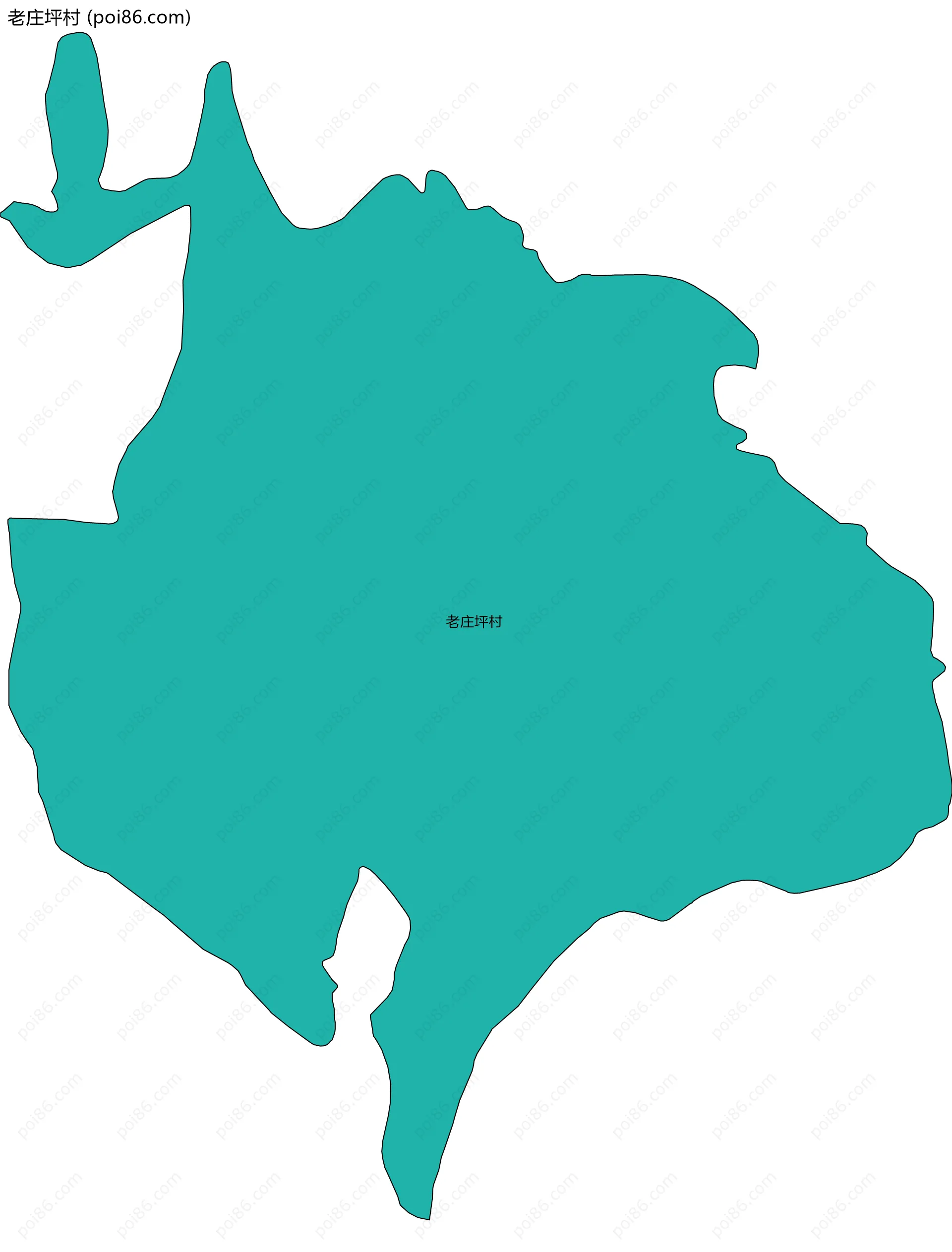 老庄坪村边界地图