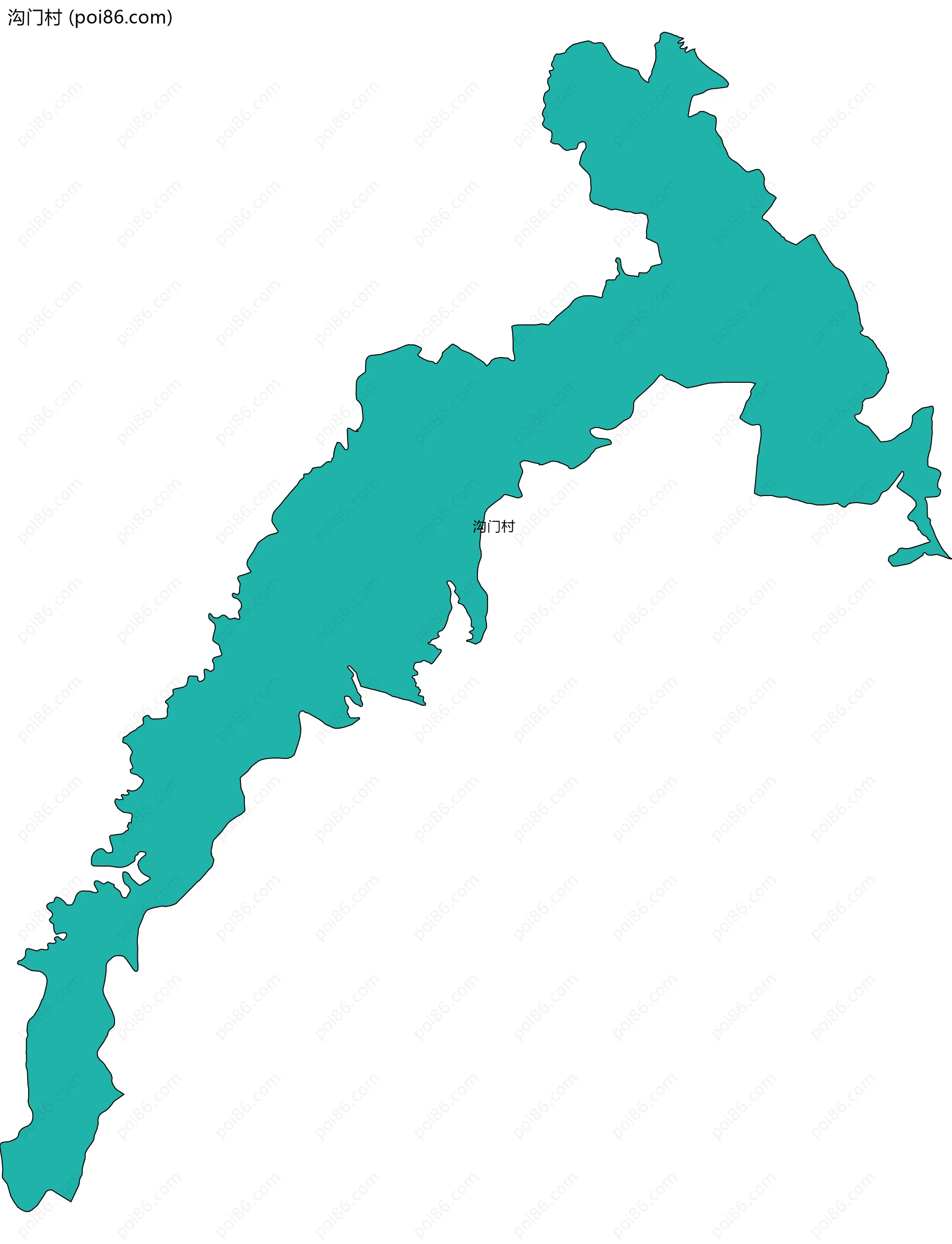 沟门村边界地图