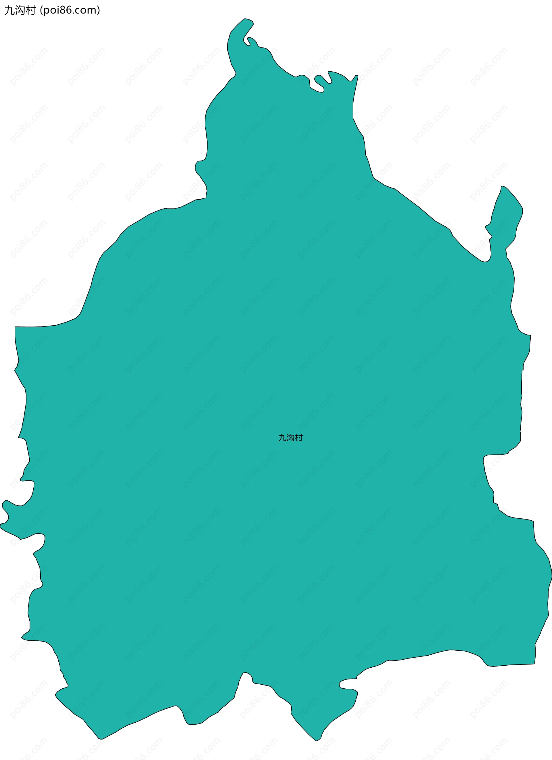 九沟村边界地图