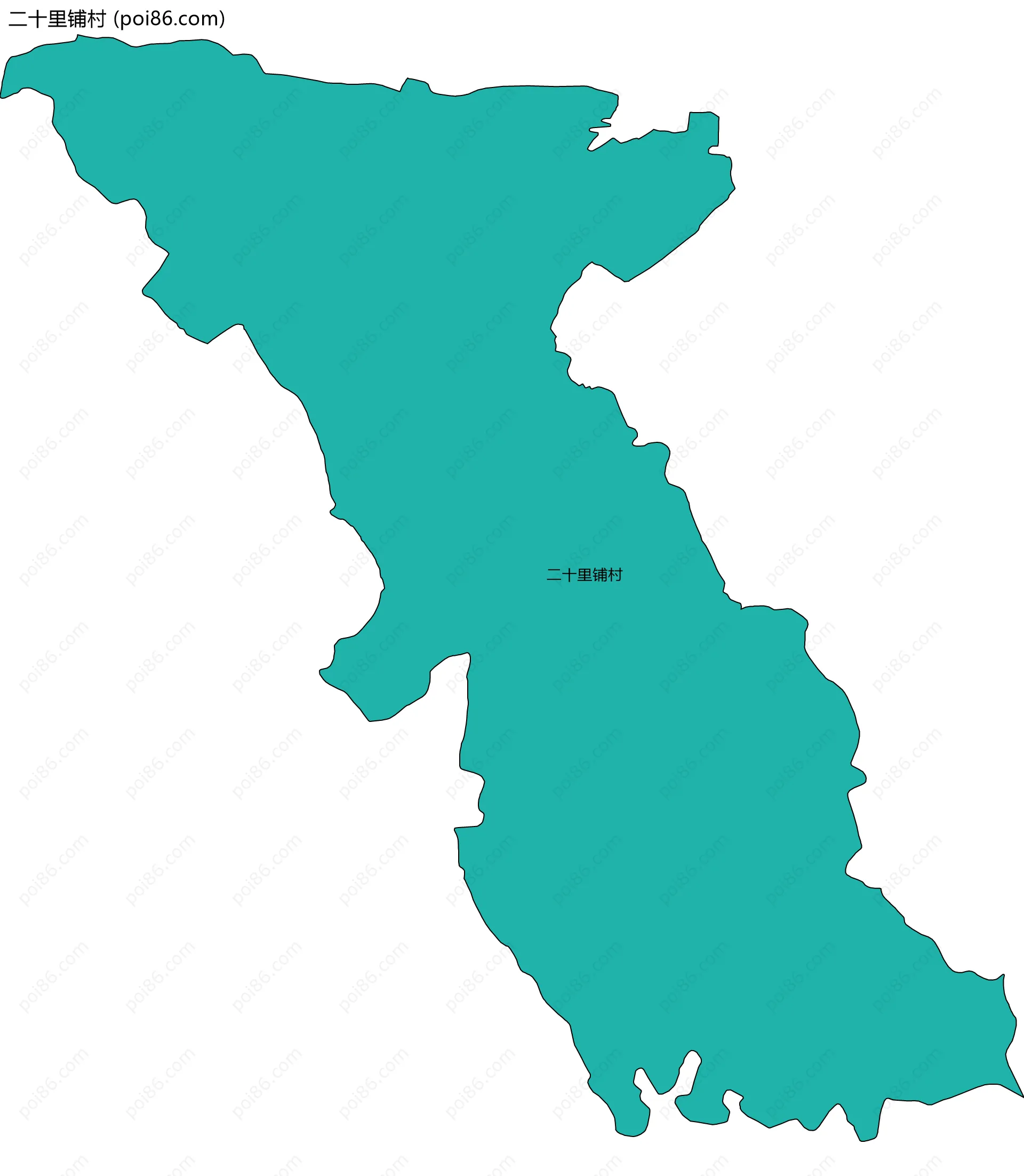 二十里铺村边界地图