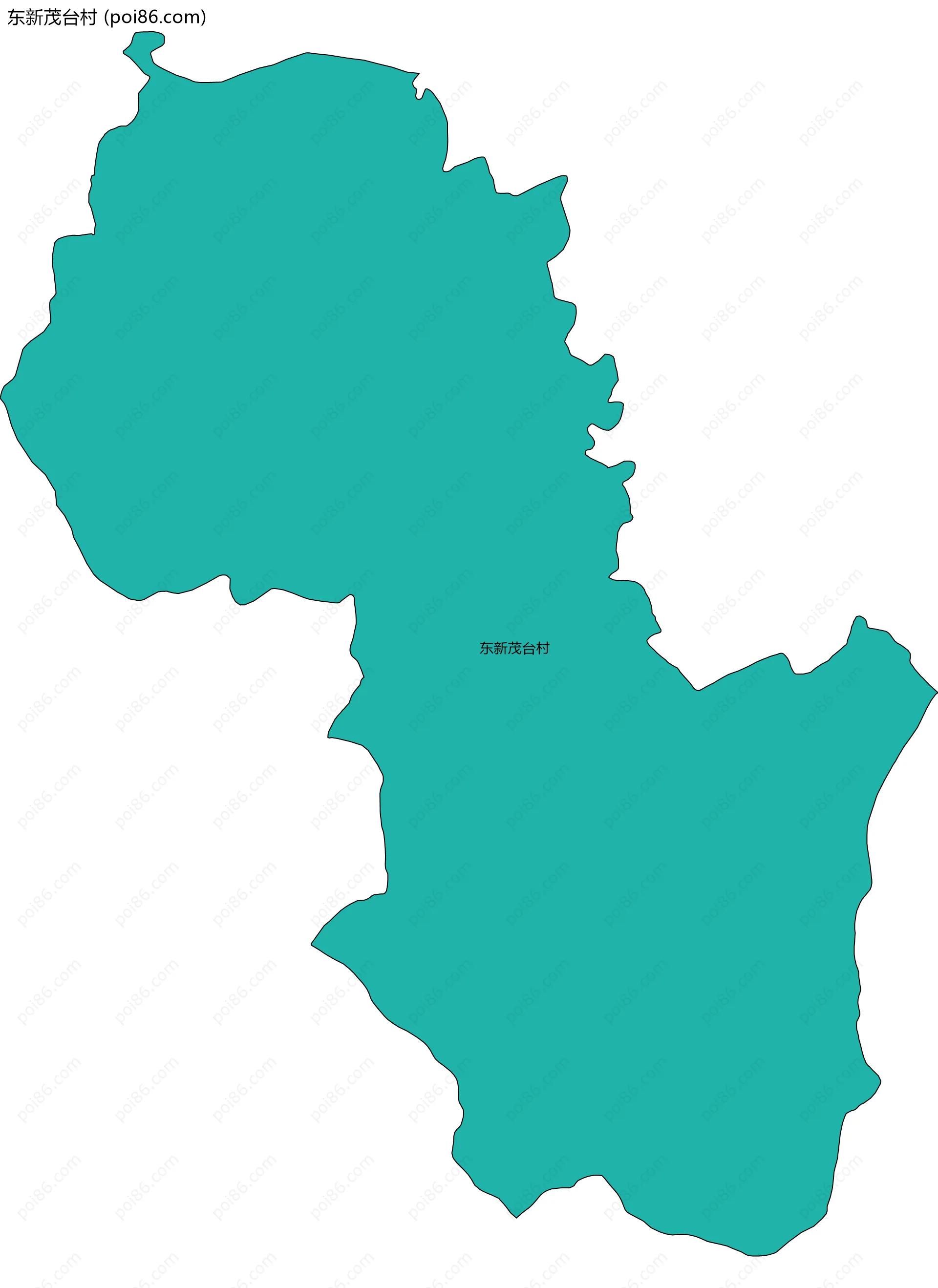 东新茂台村边界地图