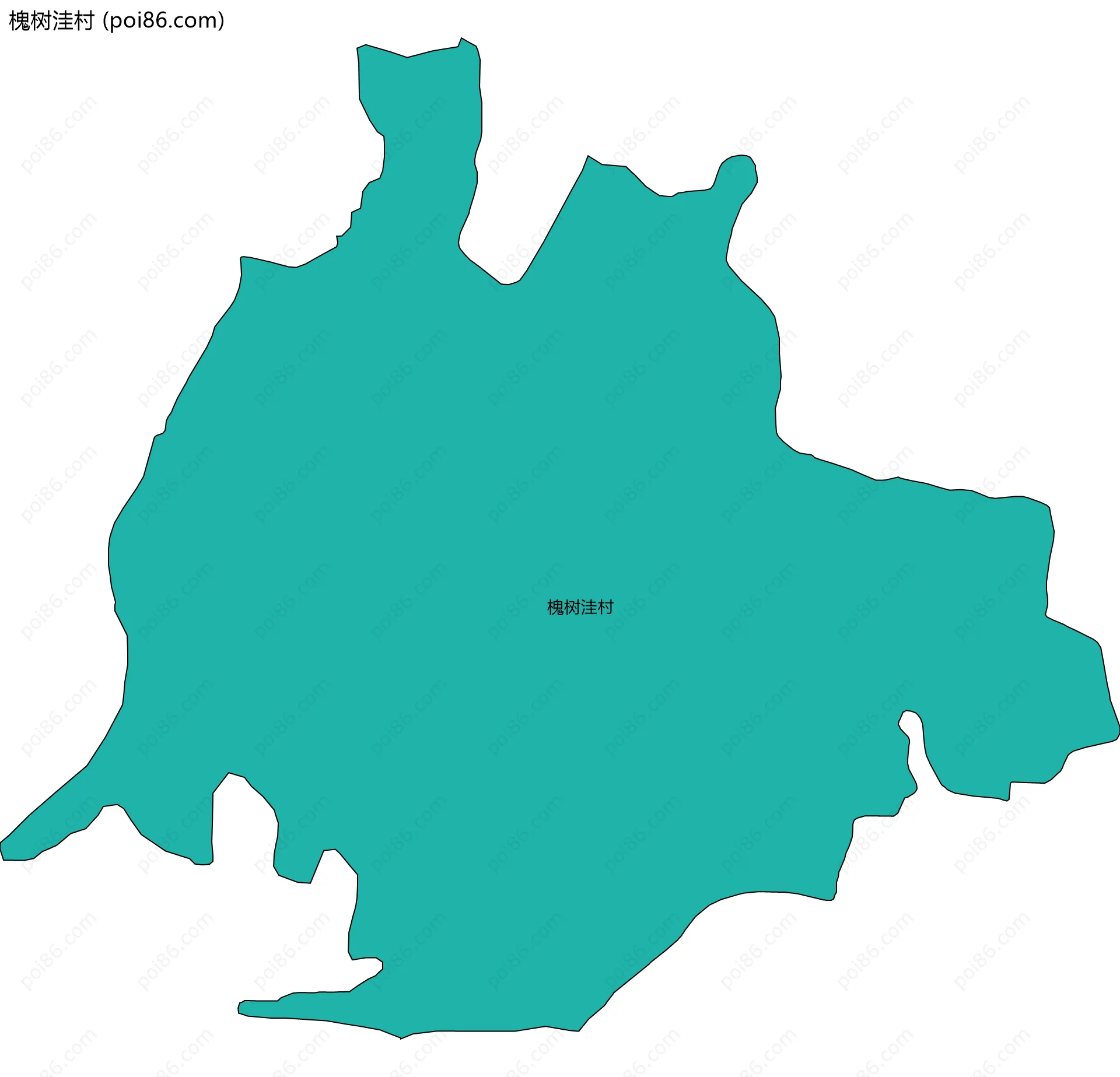 槐树洼村边界地图