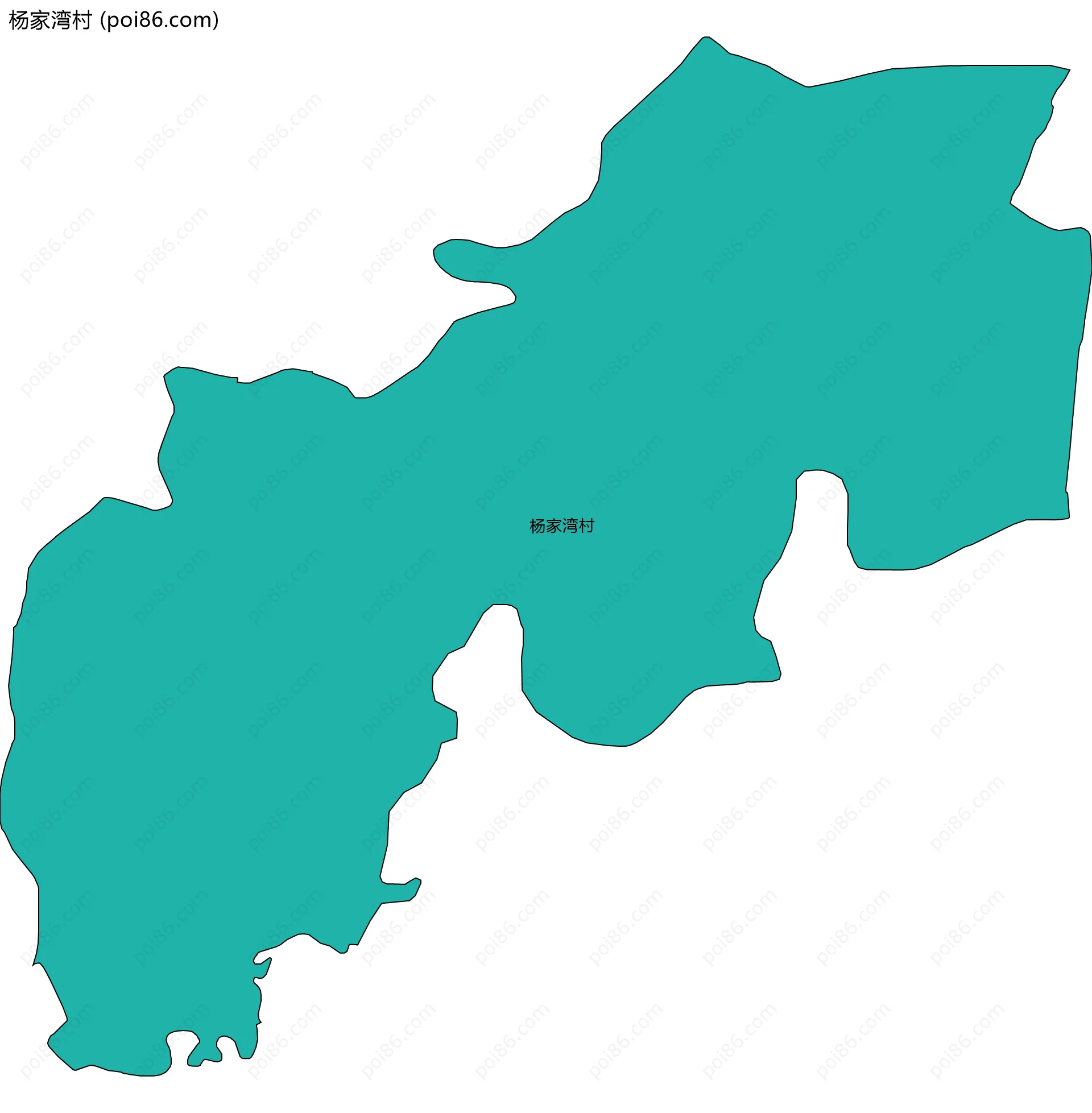 杨家湾村边界地图