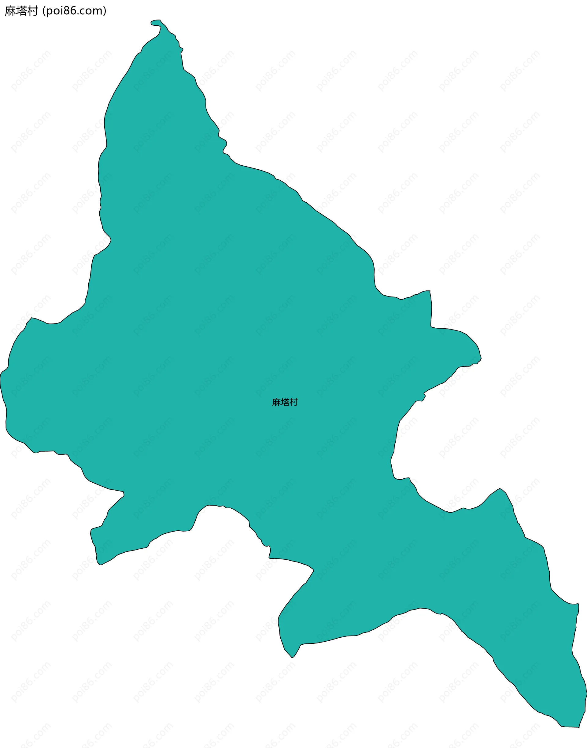 麻塔村边界地图