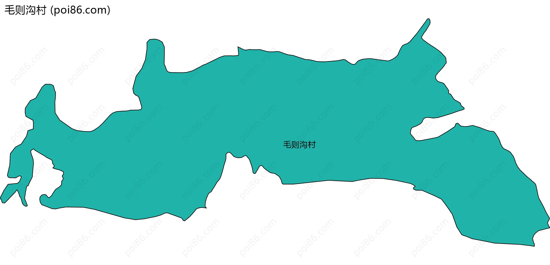 毛则沟村边界地图