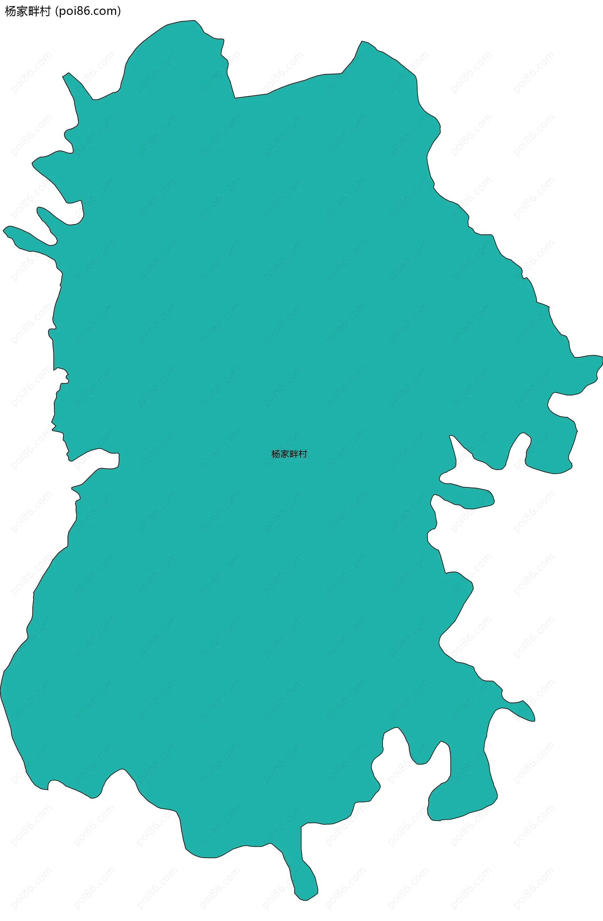 杨家畔村边界地图