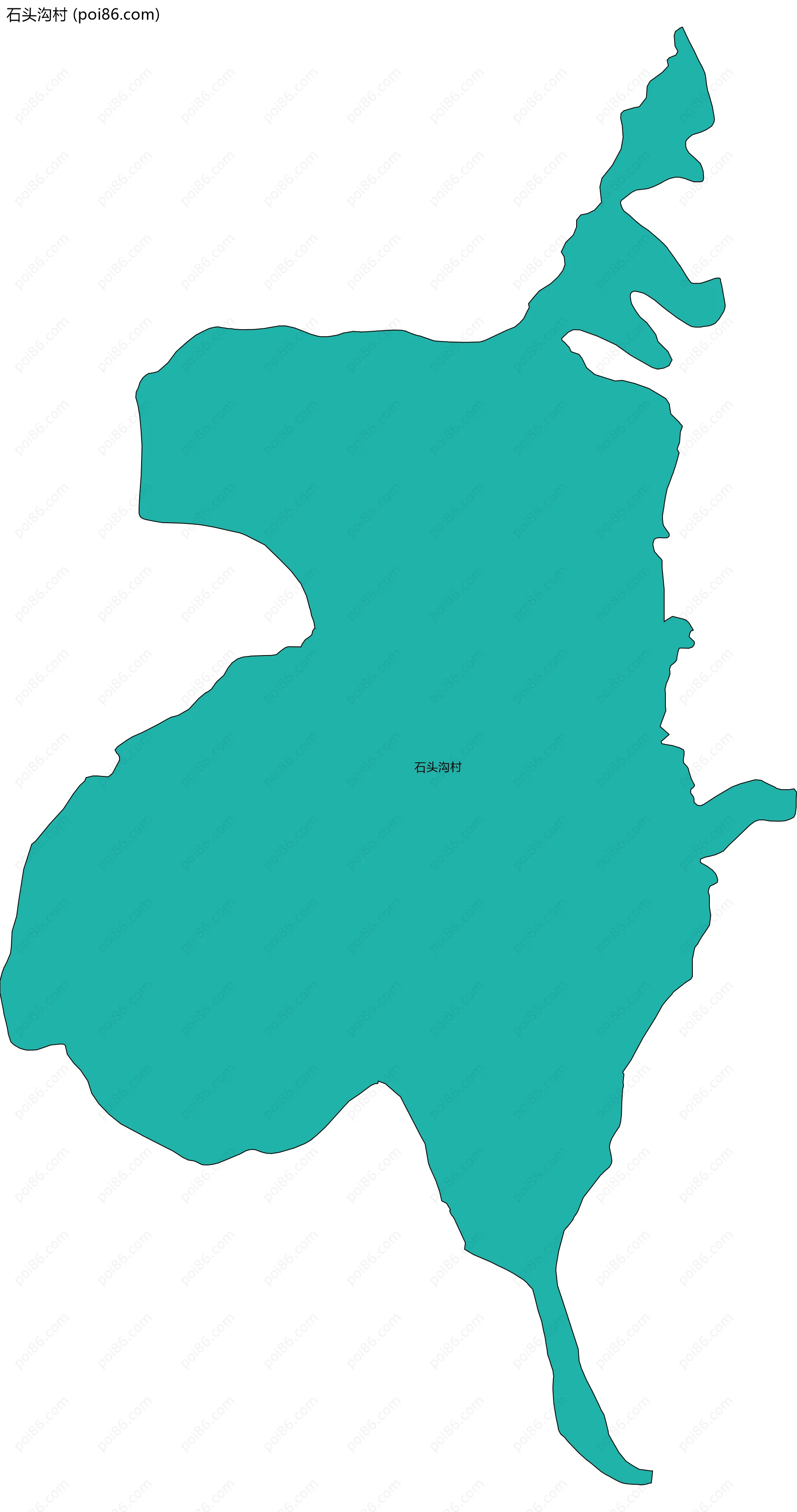 石头沟村边界地图