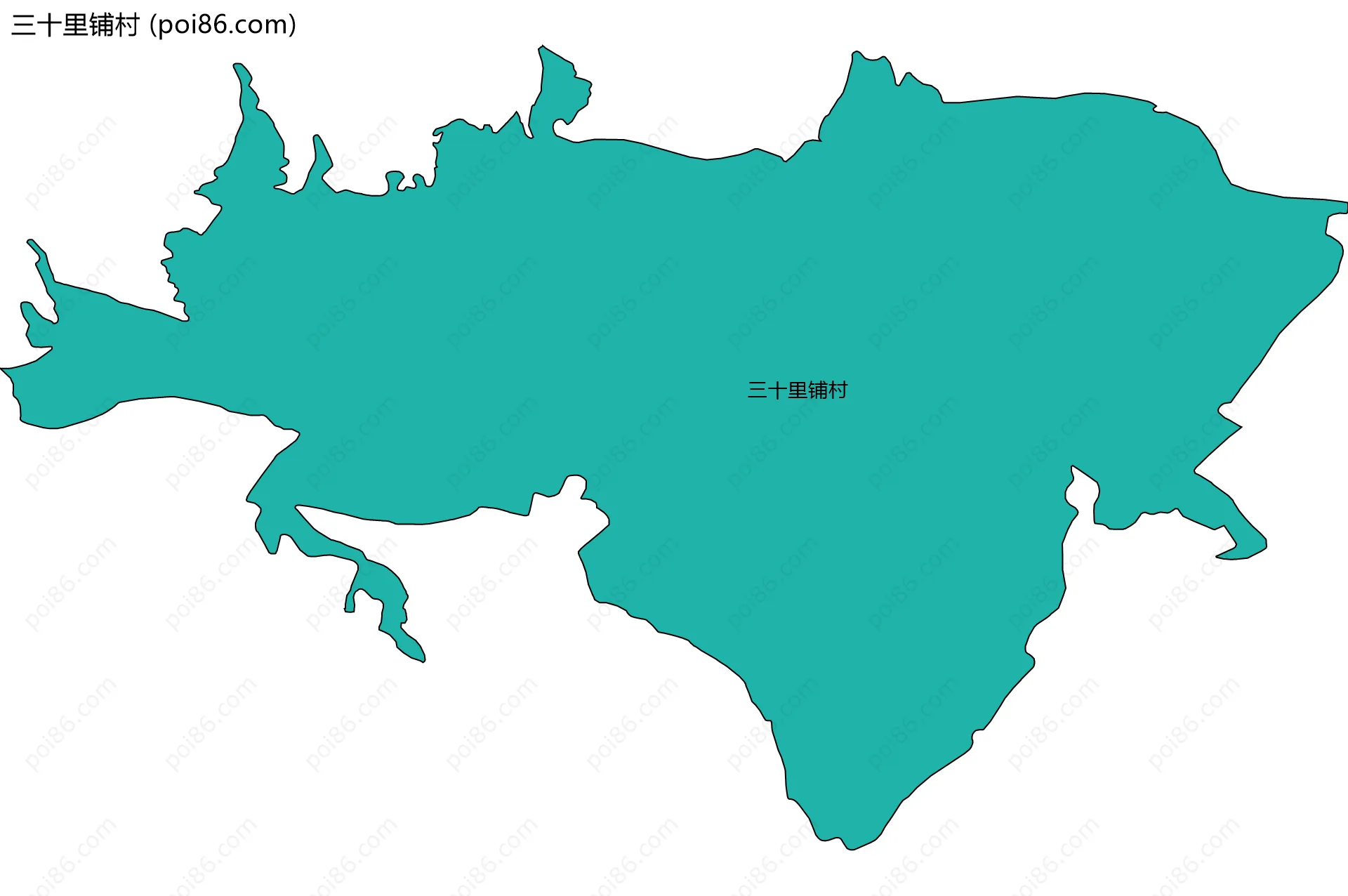 三十里铺村边界地图